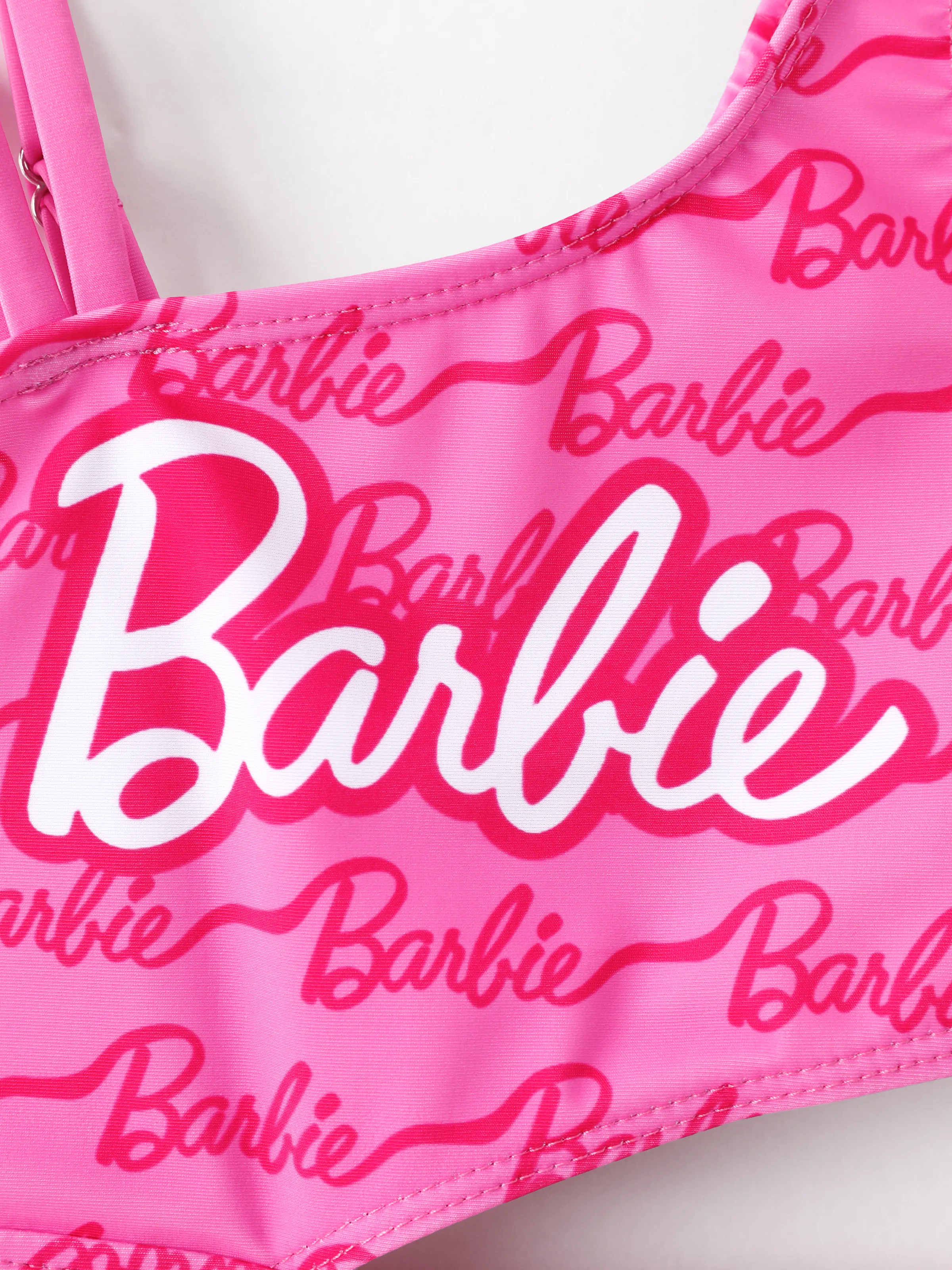 Barbie Toddler/Kid Girl UPF50+ One-shoulder Allover Print Swimsuit  Hot Pink - Image 2