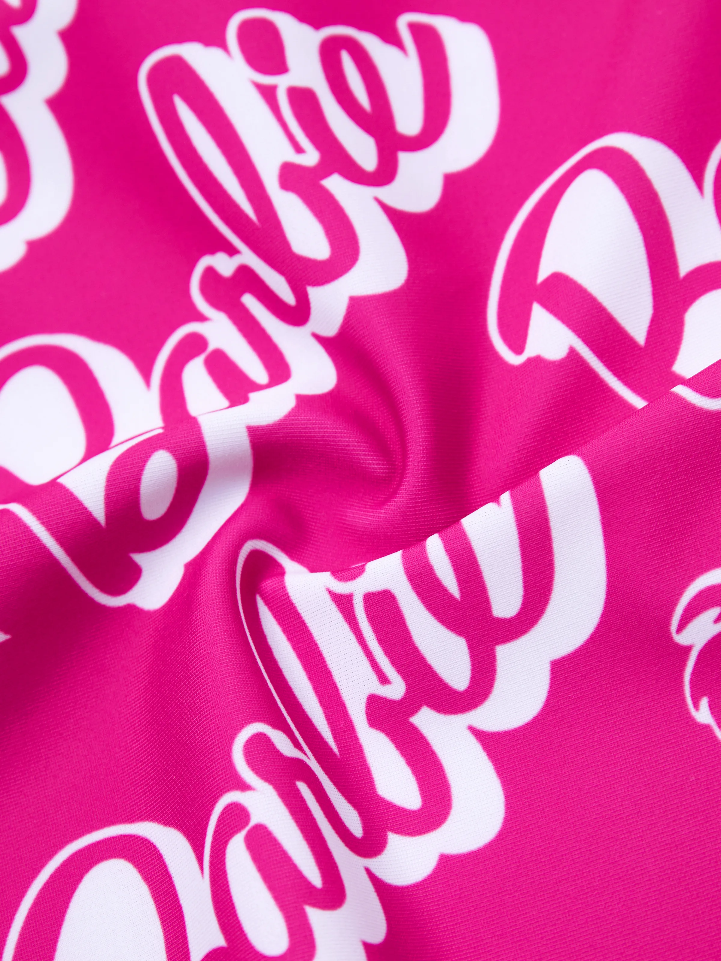 Barbie Toddler/Kid Girl UPF50+ Zip-up Front Swimsuit  Hot Pink - Image 2