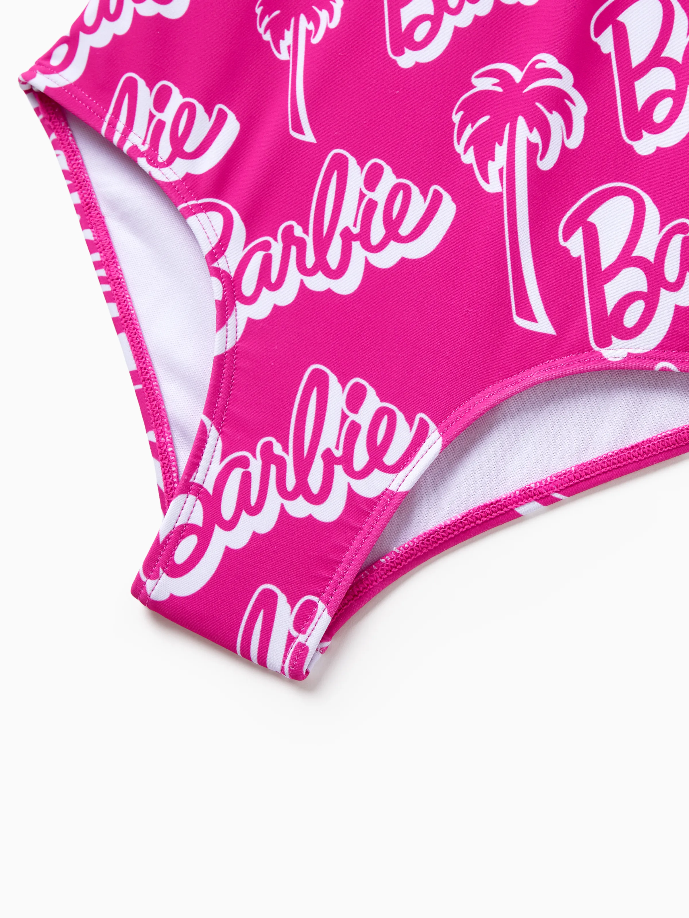 Barbie Toddler/Kid Girl UPF50+ Zip-up Front Swimsuit  Hot Pink - Image 5