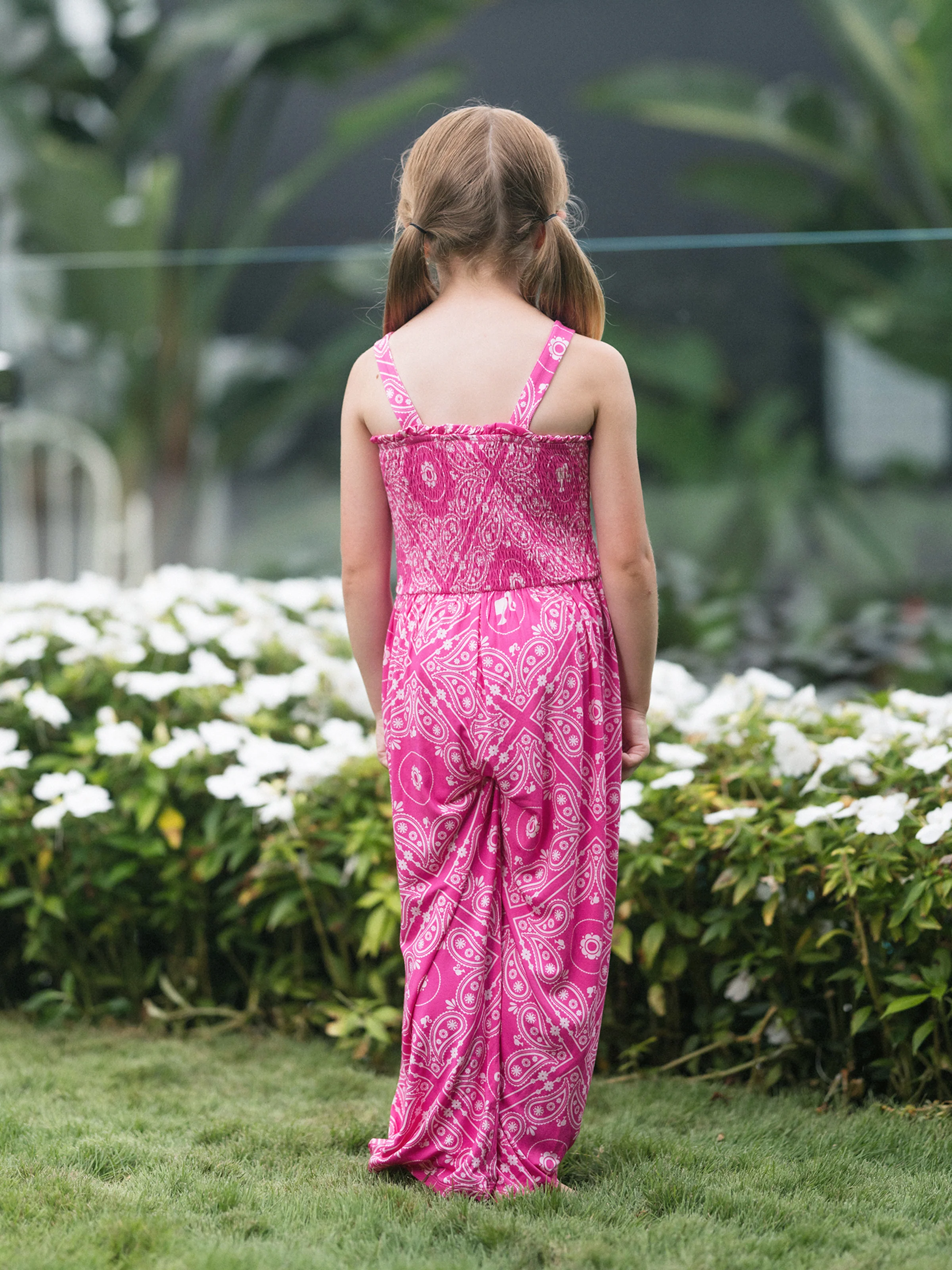 Barbie Mommy and Me Bamboo Allover Print Jumpsuit Hot Pink - Image 9