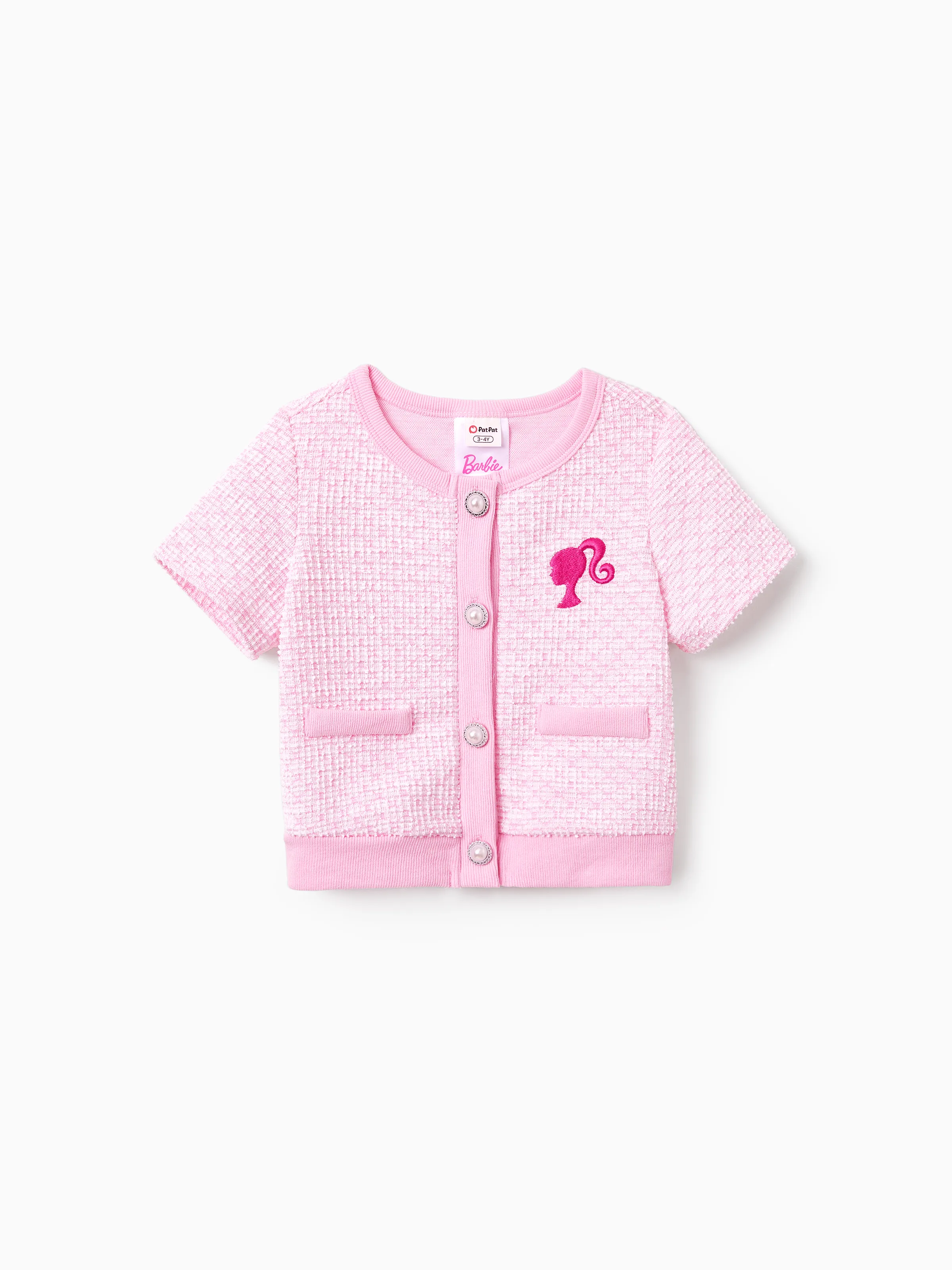 Barbie Toddler/Kid Girl 2pcs Sweet Secret Button Dress Set Light Pink - Image 4