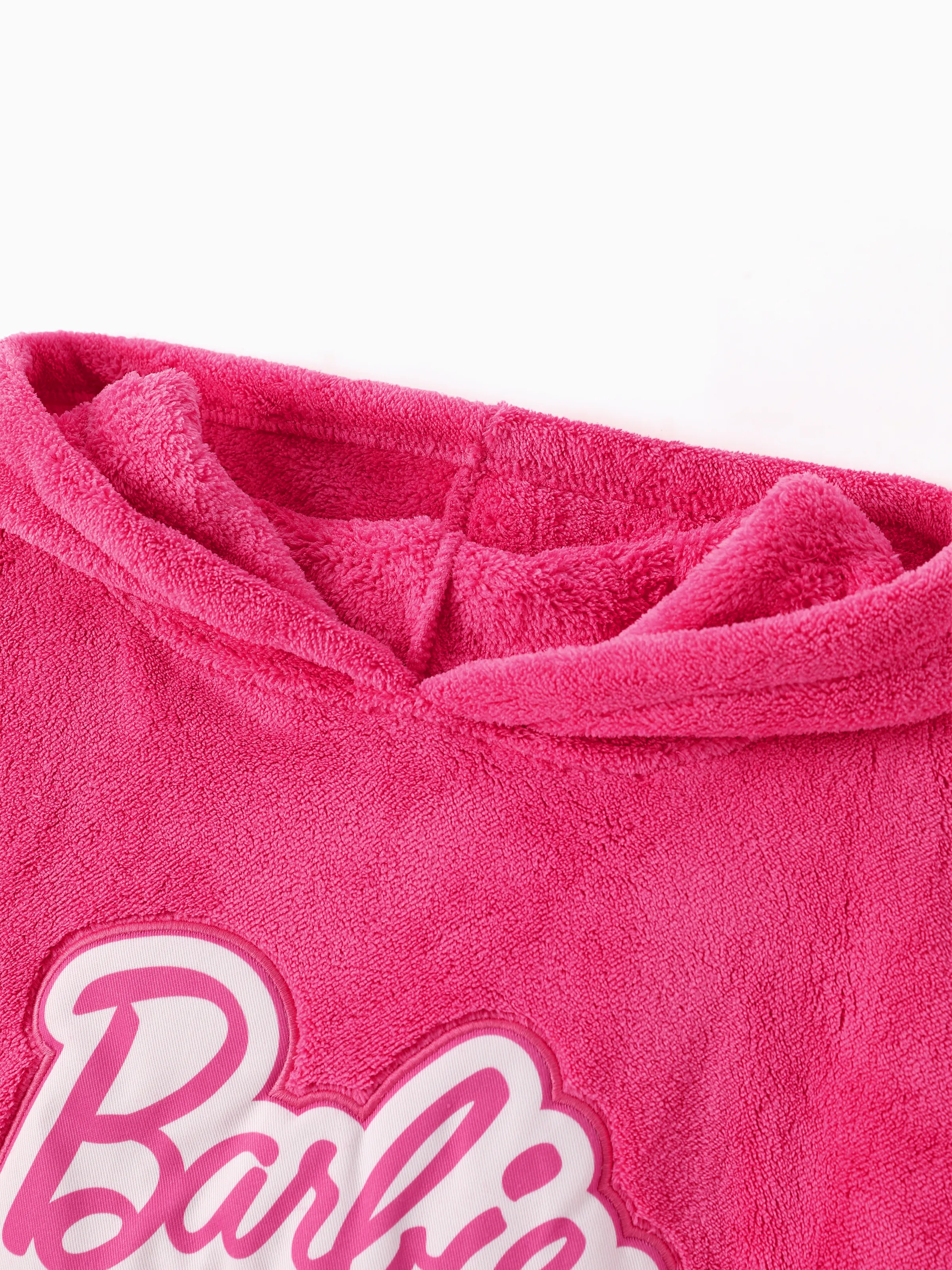 Barbie Toddler/Kid Girl Terry Cloth Hooded Swim Cover-up Hot Pink - Image 4