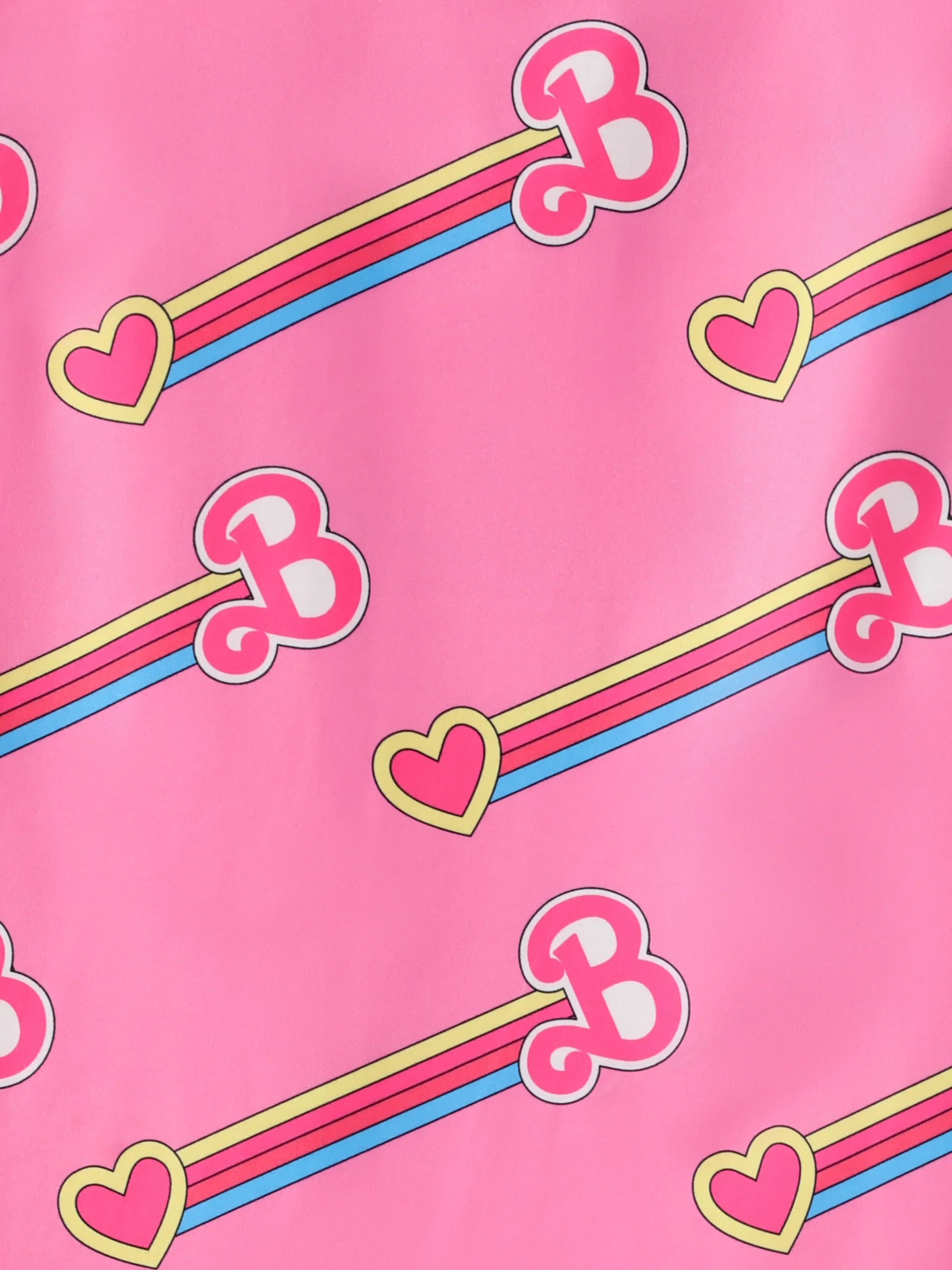 Barbie Toddler/Kid Girl Valentine's Day Letter and Heart Allover Print Dress Pink - Image 2