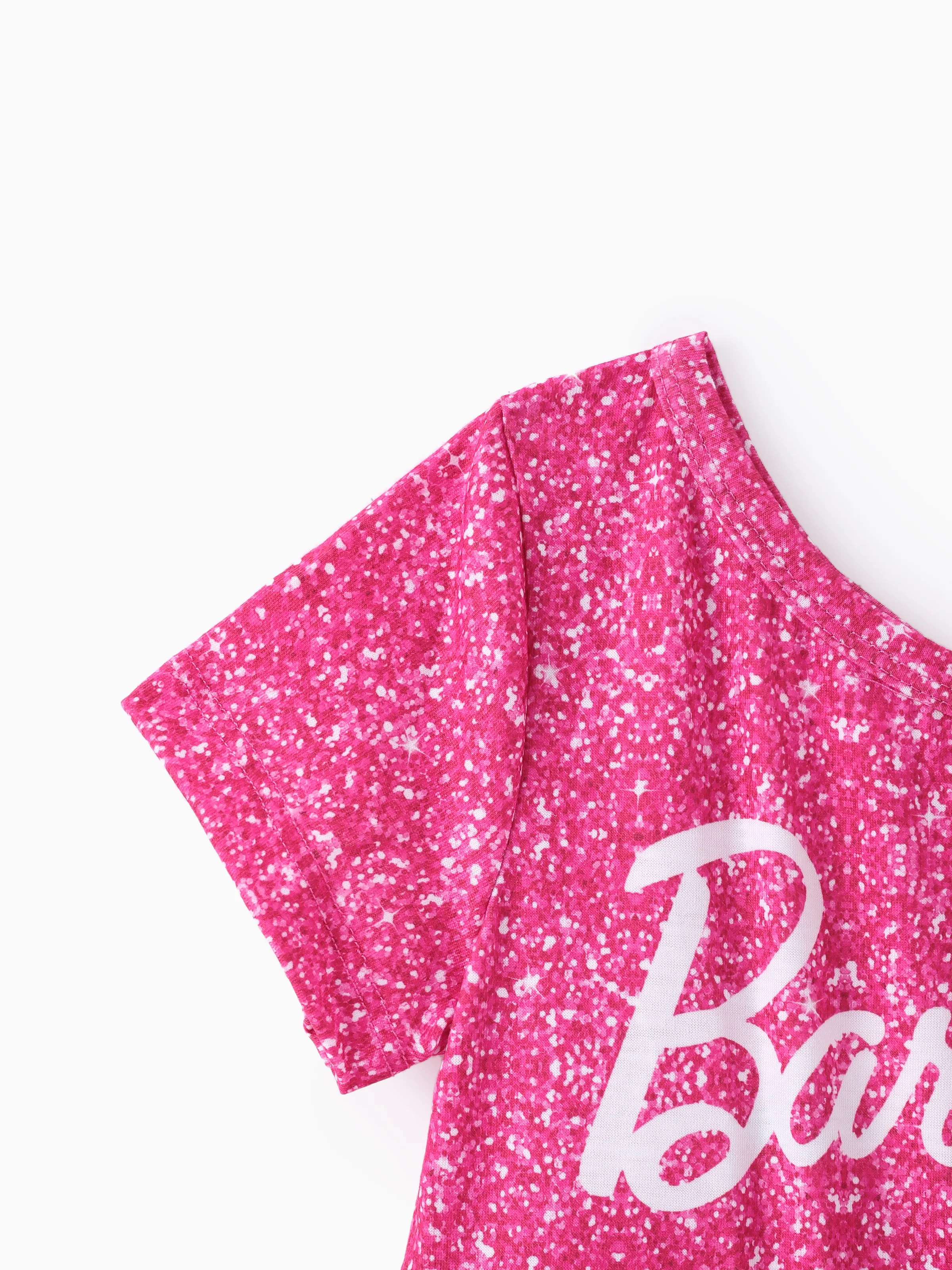 Barbie Toddler/Kid Girl One shouder desgin multi-layer Dress Rose pink - Image 5