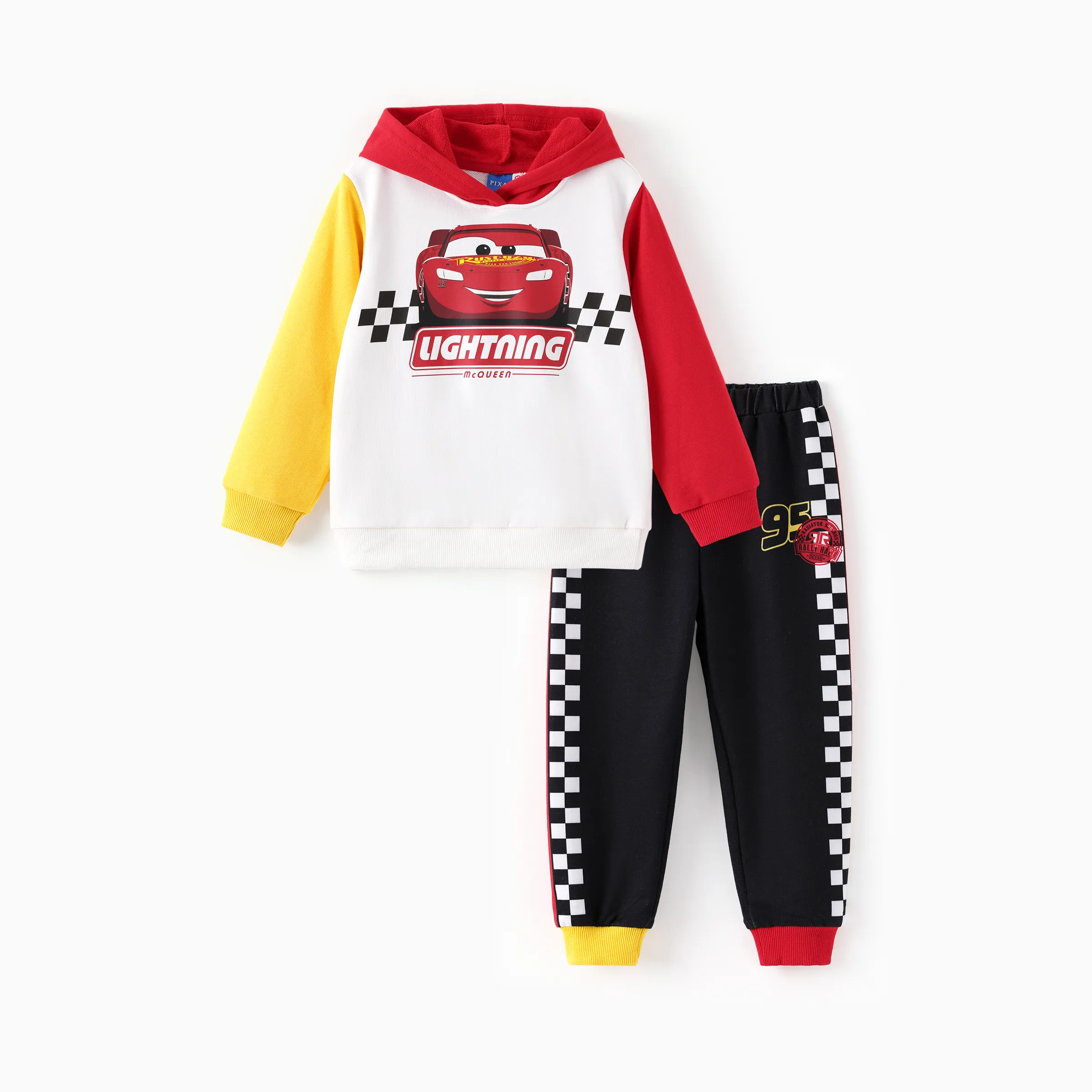 Cars Toddler Boy 2pcs Lightning McQueen Colorblock Hoodie and Sweatpants Set Multi-color - Image 16