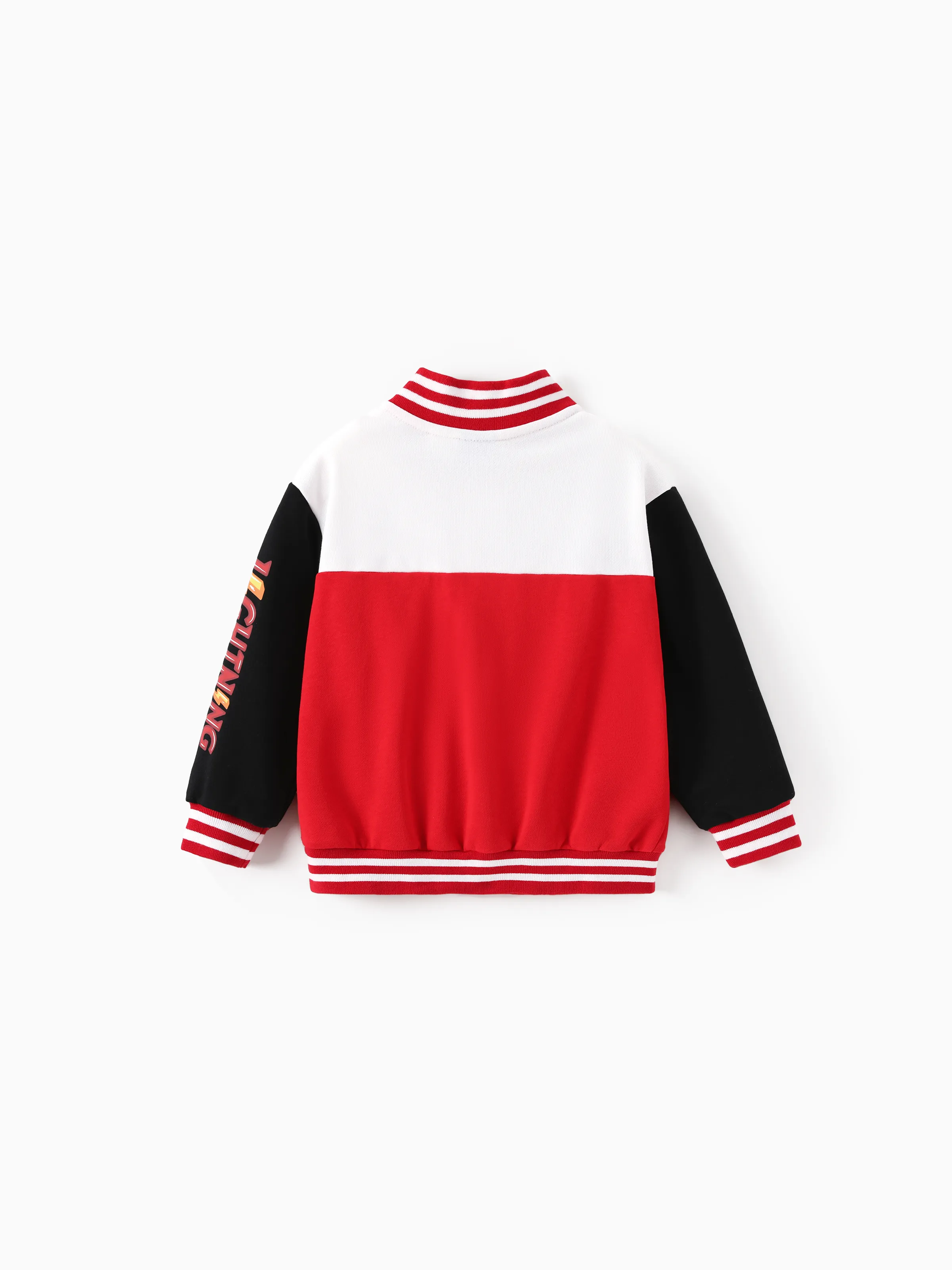 Cars Toddler Boy McQueen Character Graphic Colorblock Bomber Jacket Red Red - Image 2