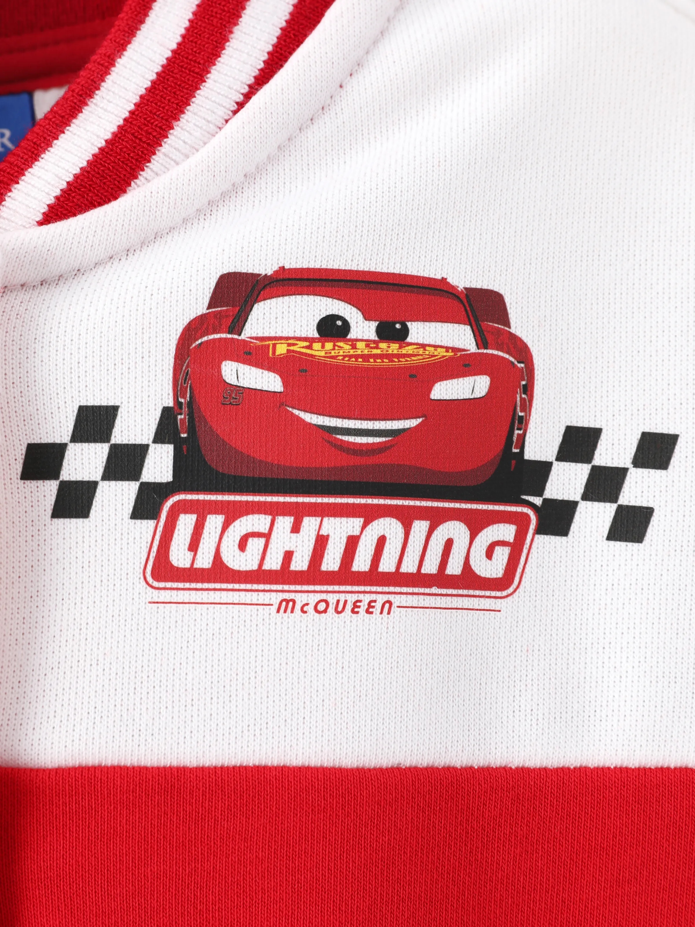 Cars Toddler Boy McQueen Character Graphic Colorblock Bomber Jacket Red Red - Image 5