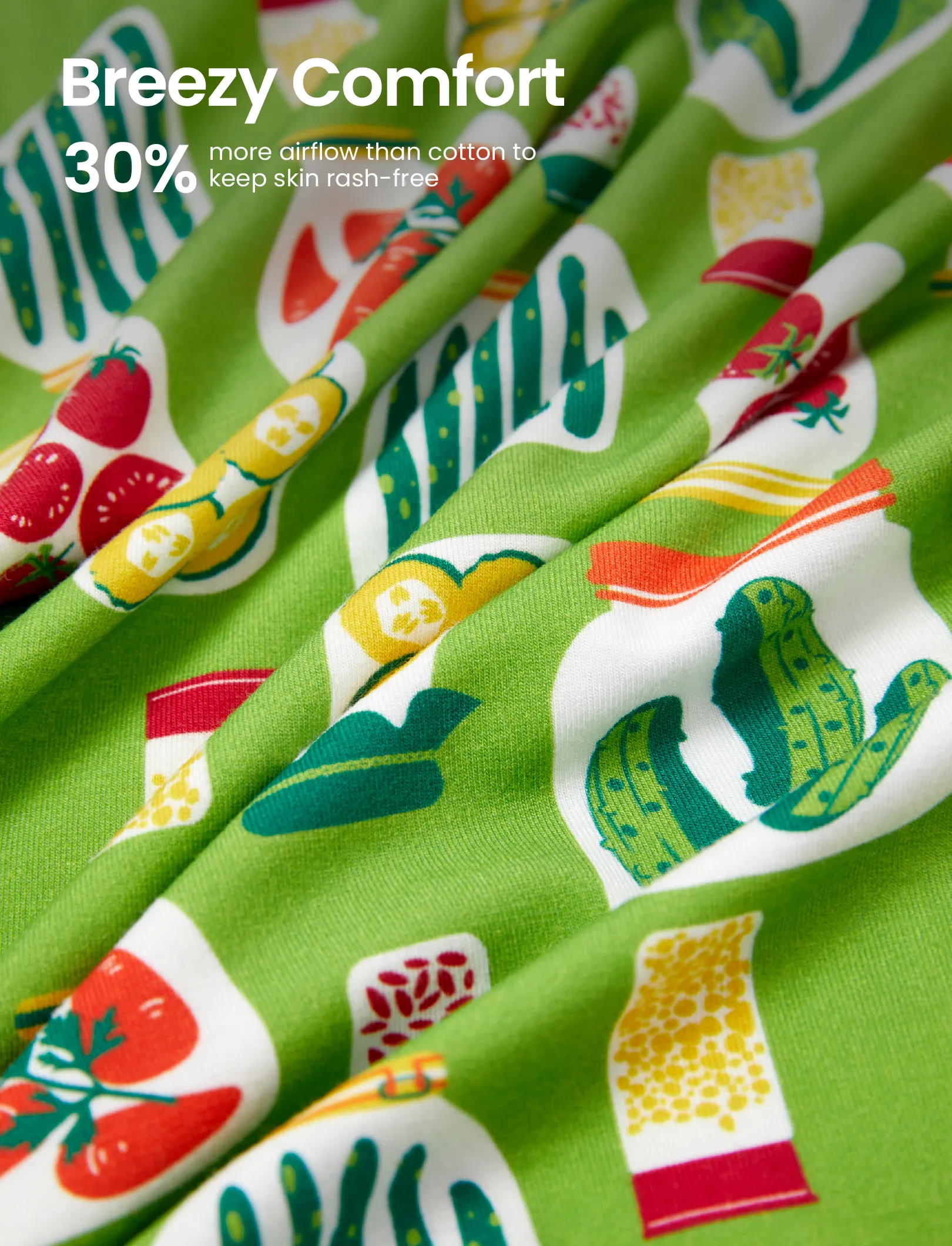 Christmas / Halloween Pajama 2-Piece Upgraded Thick Bamboo Pajama Set With Childlike Print for Toddler / Kids Girl (Snug-Fitting) Green - Image 6