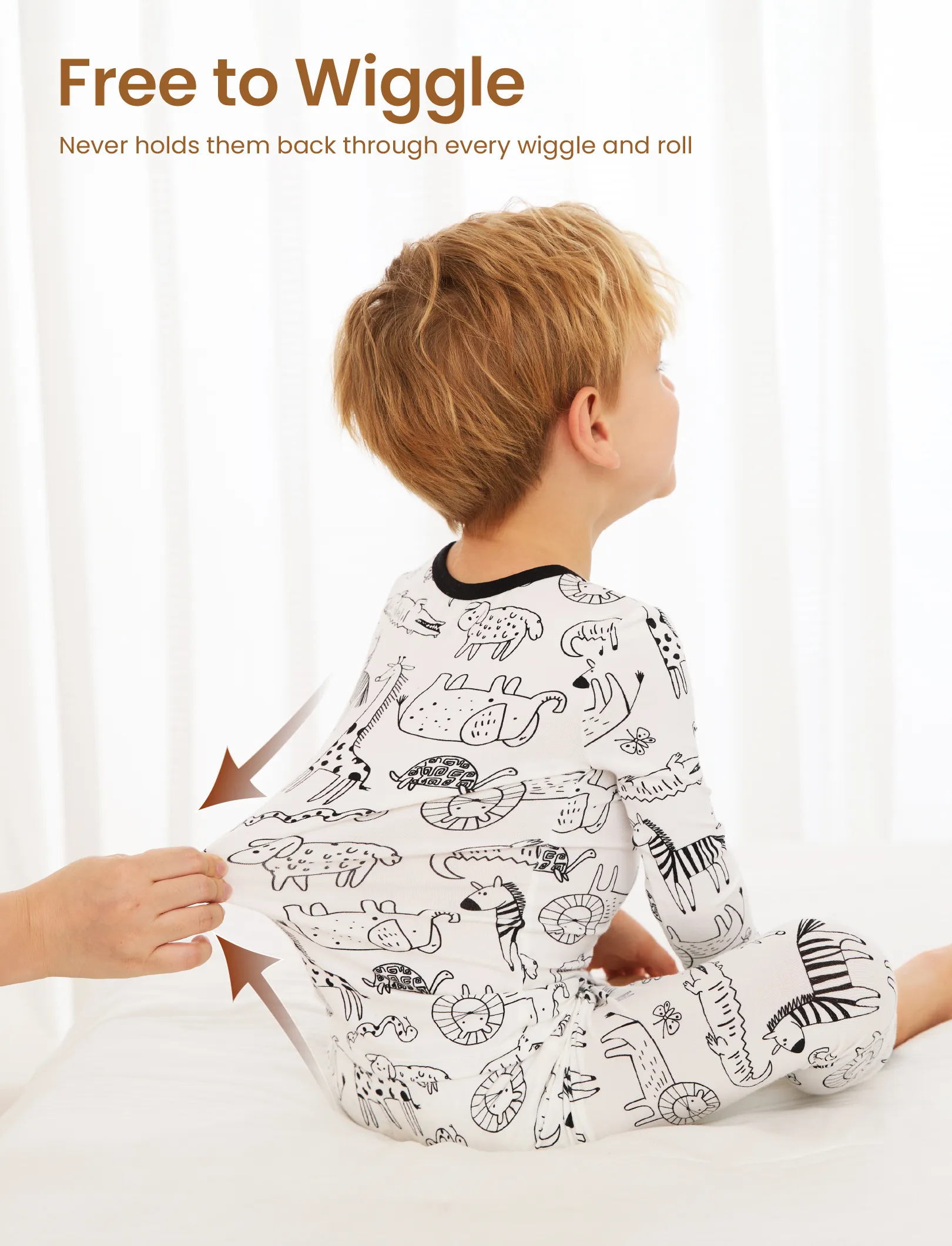 Christmas / Halloween Pajama 2-piece Bamboo Pajamas Set With Childlike Print for Baby / Toddler( Snug-Fitting) Black - Image 5