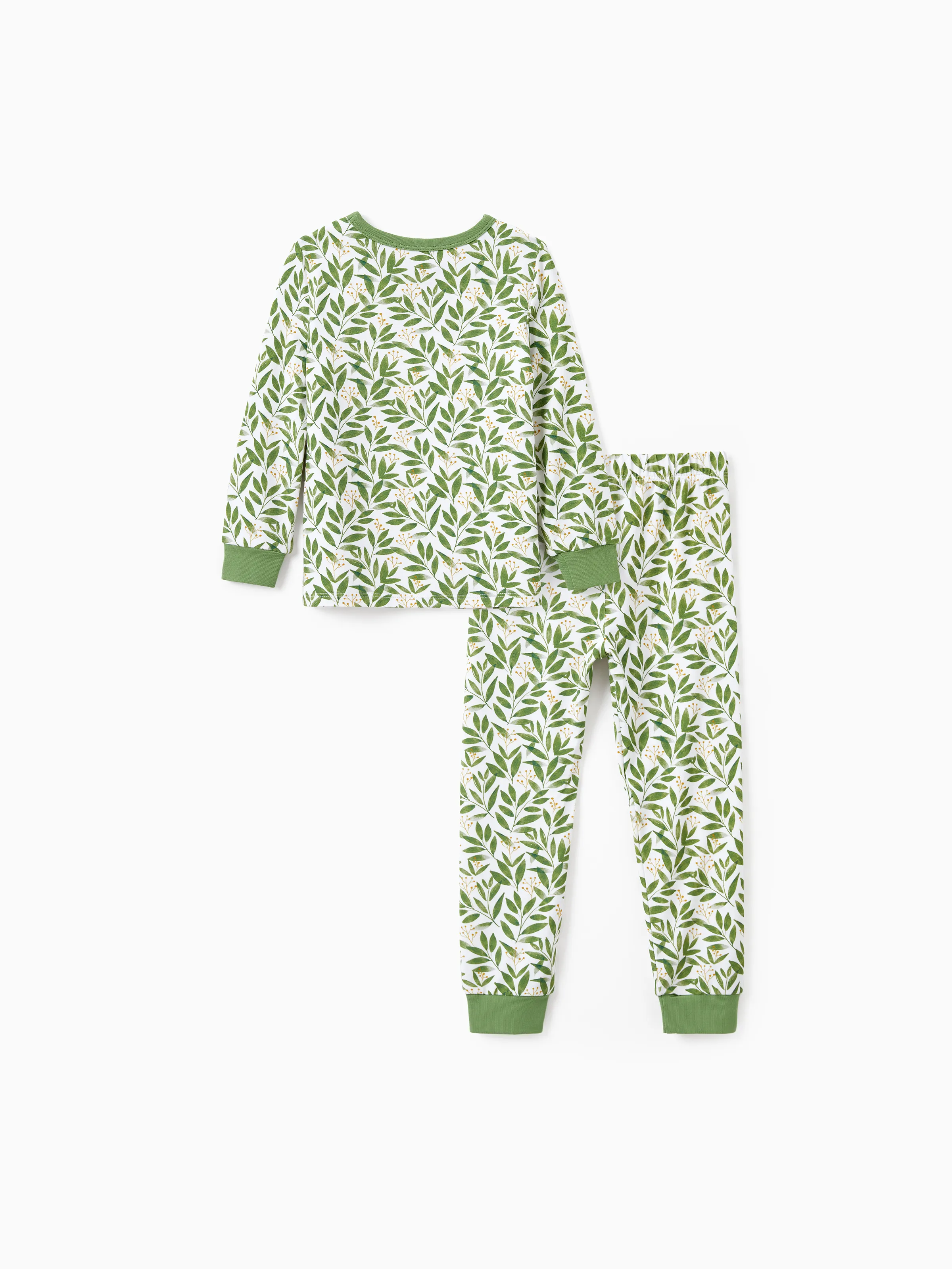 Christmas / Halloween Pajama 2-piece Bamboo Pajamas Set With Childlike Print for Baby / Toddler( Snug-Fitting) Green - Image 3