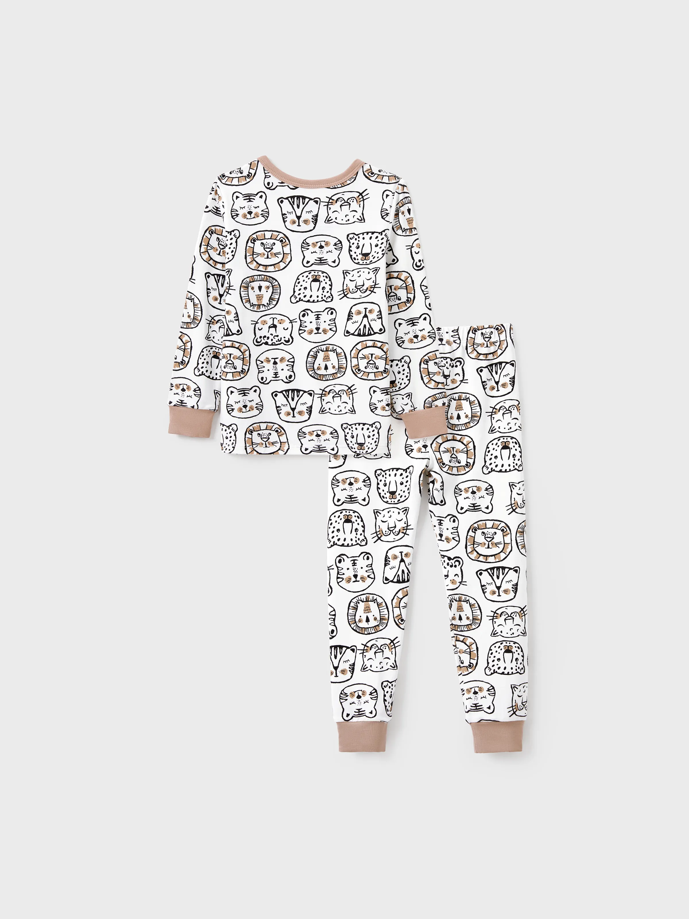Christmas / Halloween Pajama 2-piece Bamboo Pajamas Set With Childlike Print for Baby / Toddler( Snug-Fitting) Khaki - Image 8