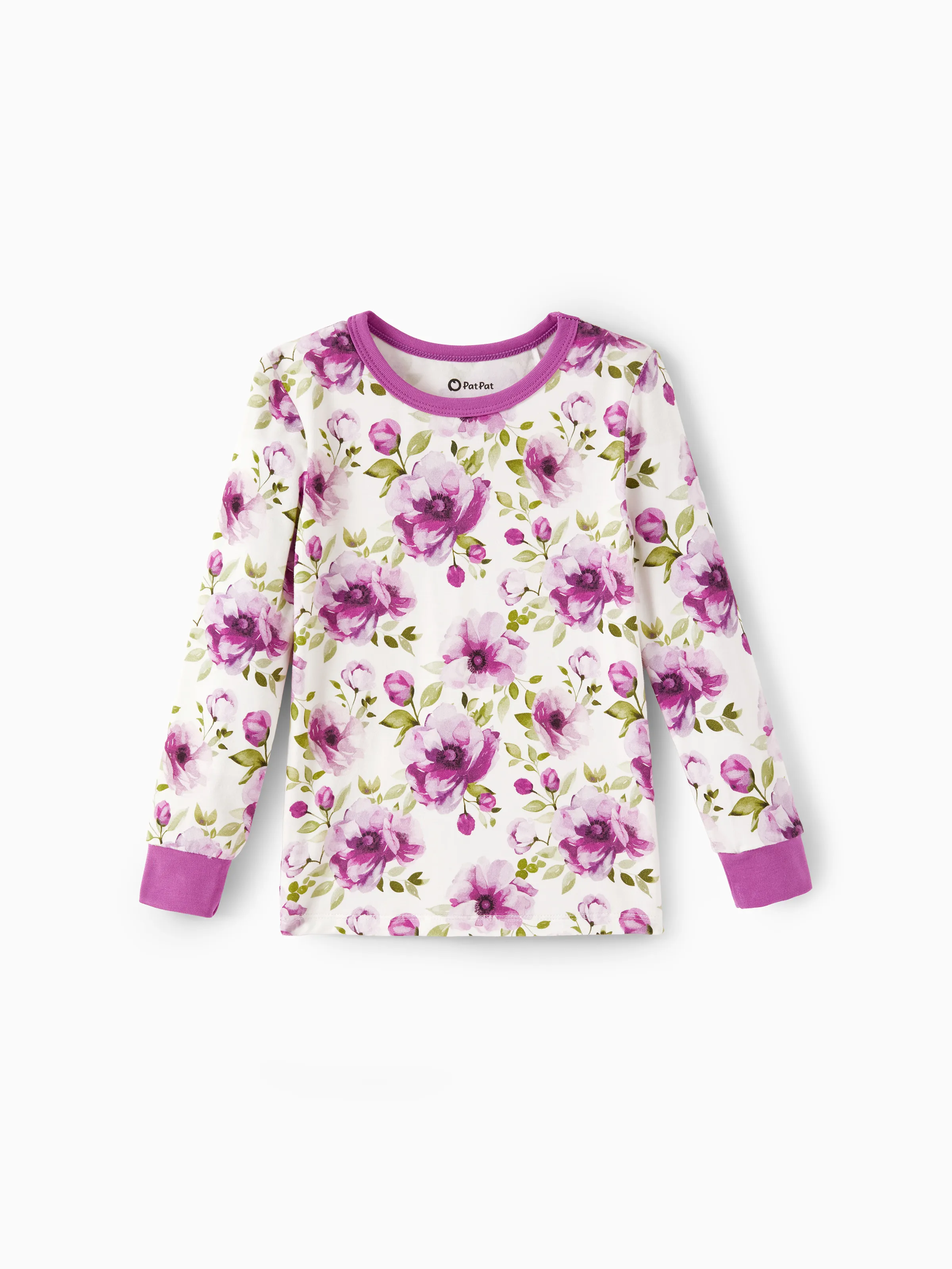 Christmas / Halloween Pajama 2-piece Bamboo Pajamas Set With Childlike Print for Baby / Toddler( Snug-Fitting) Light Purple - Image 3