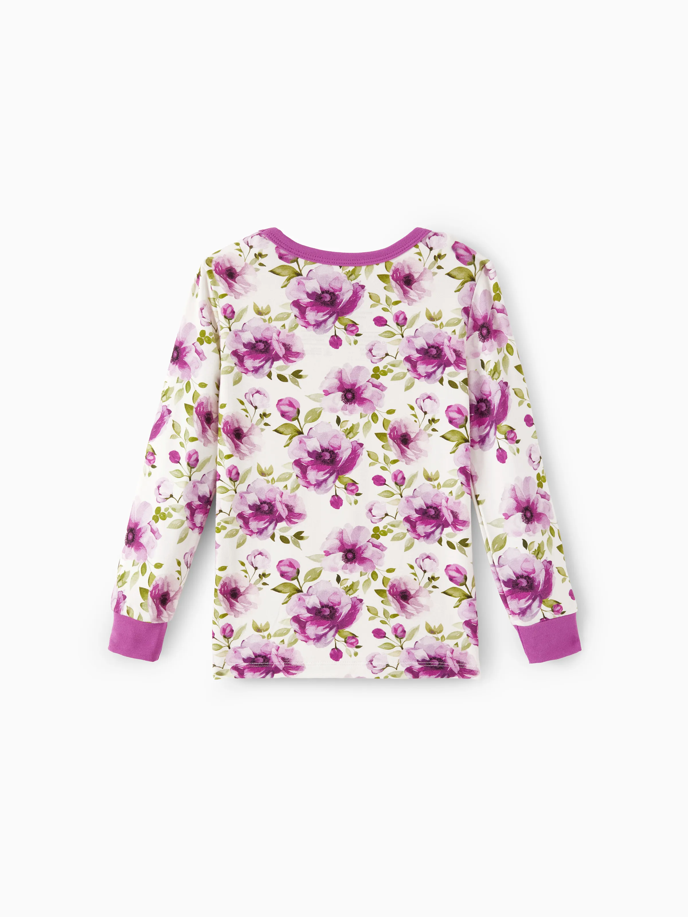 Christmas / Halloween Pajama 2-piece Bamboo Pajamas Set With Childlike Print for Baby / Toddler( Snug-Fitting) Light Purple - Image 4