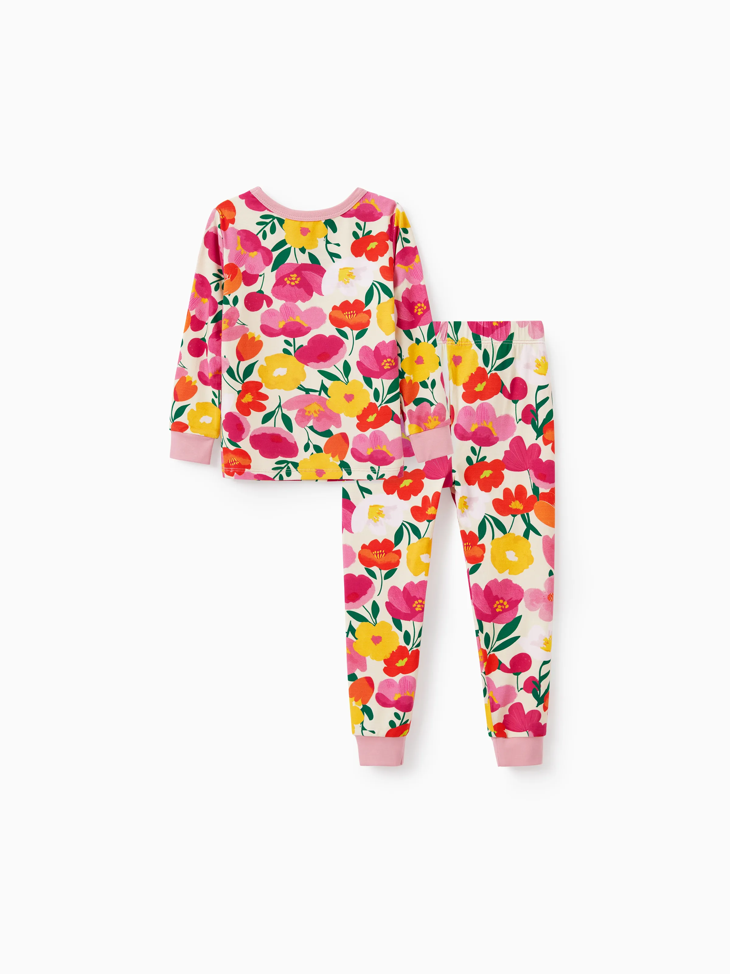 Christmas / Halloween Pajama 2-piece Bamboo Pajamas Set With Childlike Print for Baby / Toddler( Snug-Fitting) Pink - Image 8