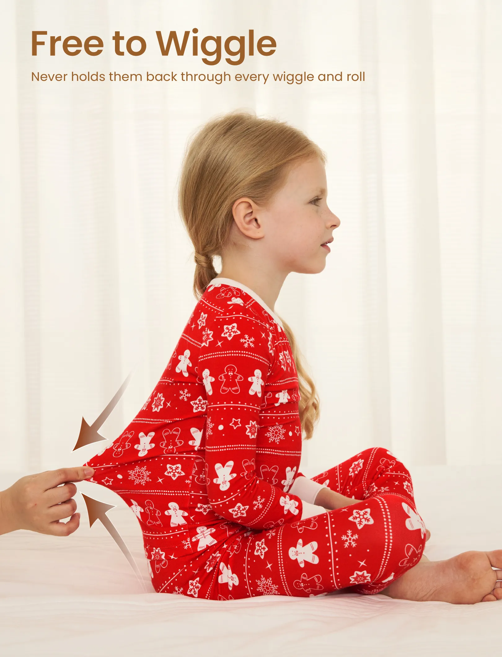 Christmas / Halloween Pajama 2-piece Bamboo Pajamas Set With Childlike Print for Baby / Toddler( Snug-Fitting) Red - Image 5