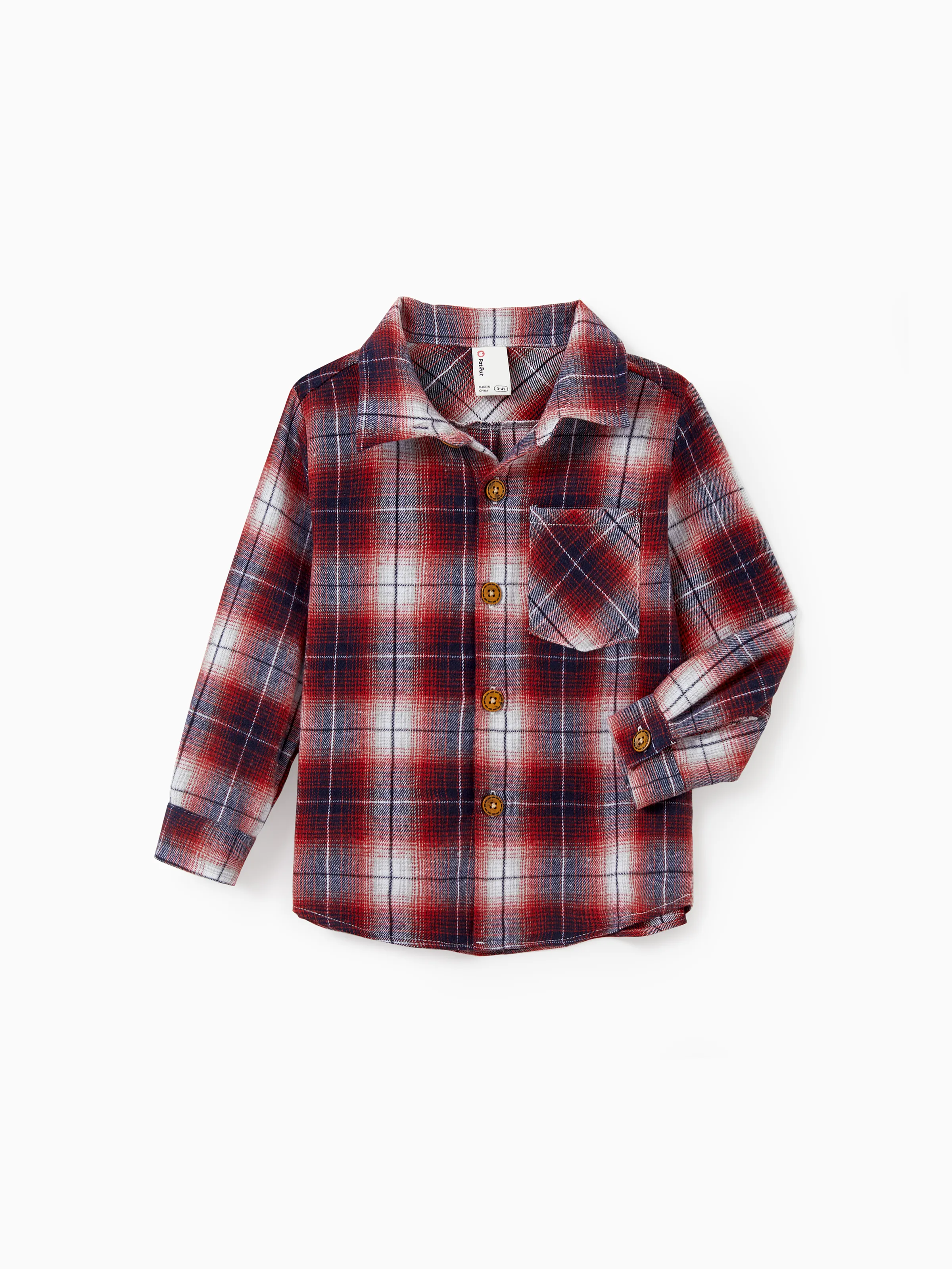 Christmas Plaid Matching Family Outfits Dad/Son Long-sleeve Shirts or Mom/Daughter Dresses Red - Image 12