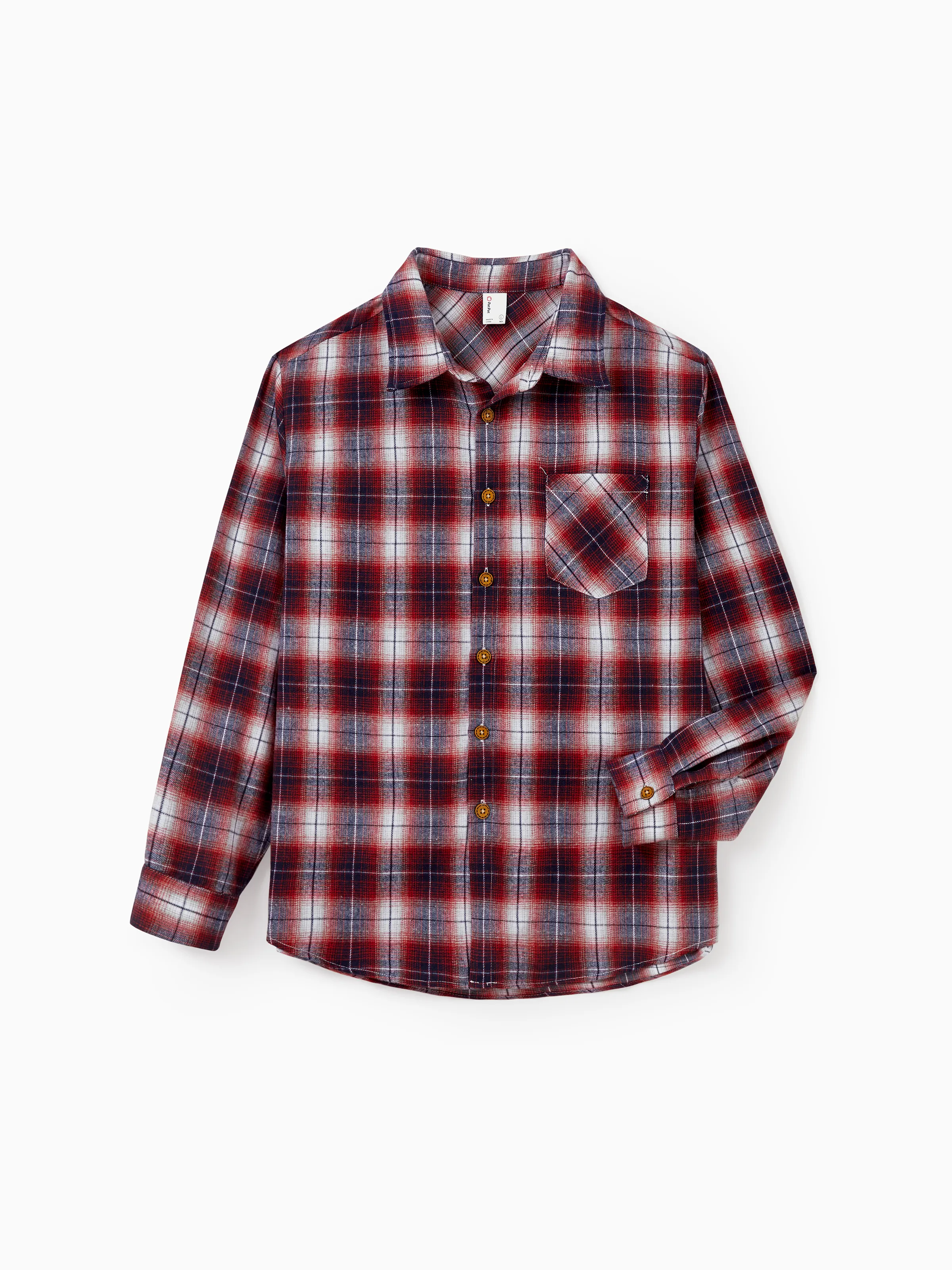 Christmas Plaid Matching Family Outfits Dad/Son Long-sleeve Shirts or Mom/Daughter Dresses Red - Image 17
