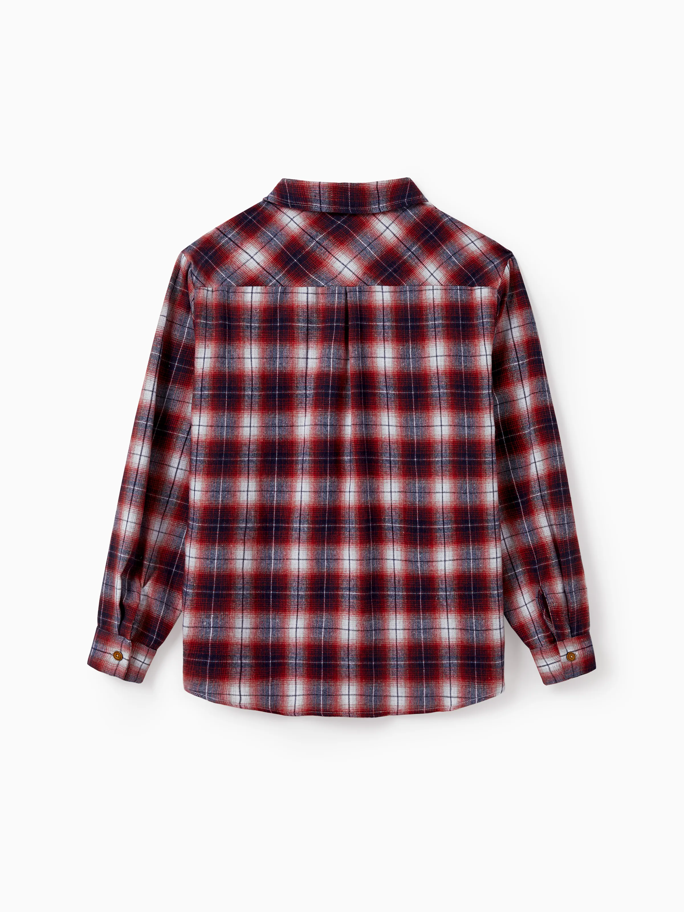 Christmas Plaid Matching Family Outfits Dad/Son Long-sleeve Shirts or Mom/Daughter Dresses Red - Image 18