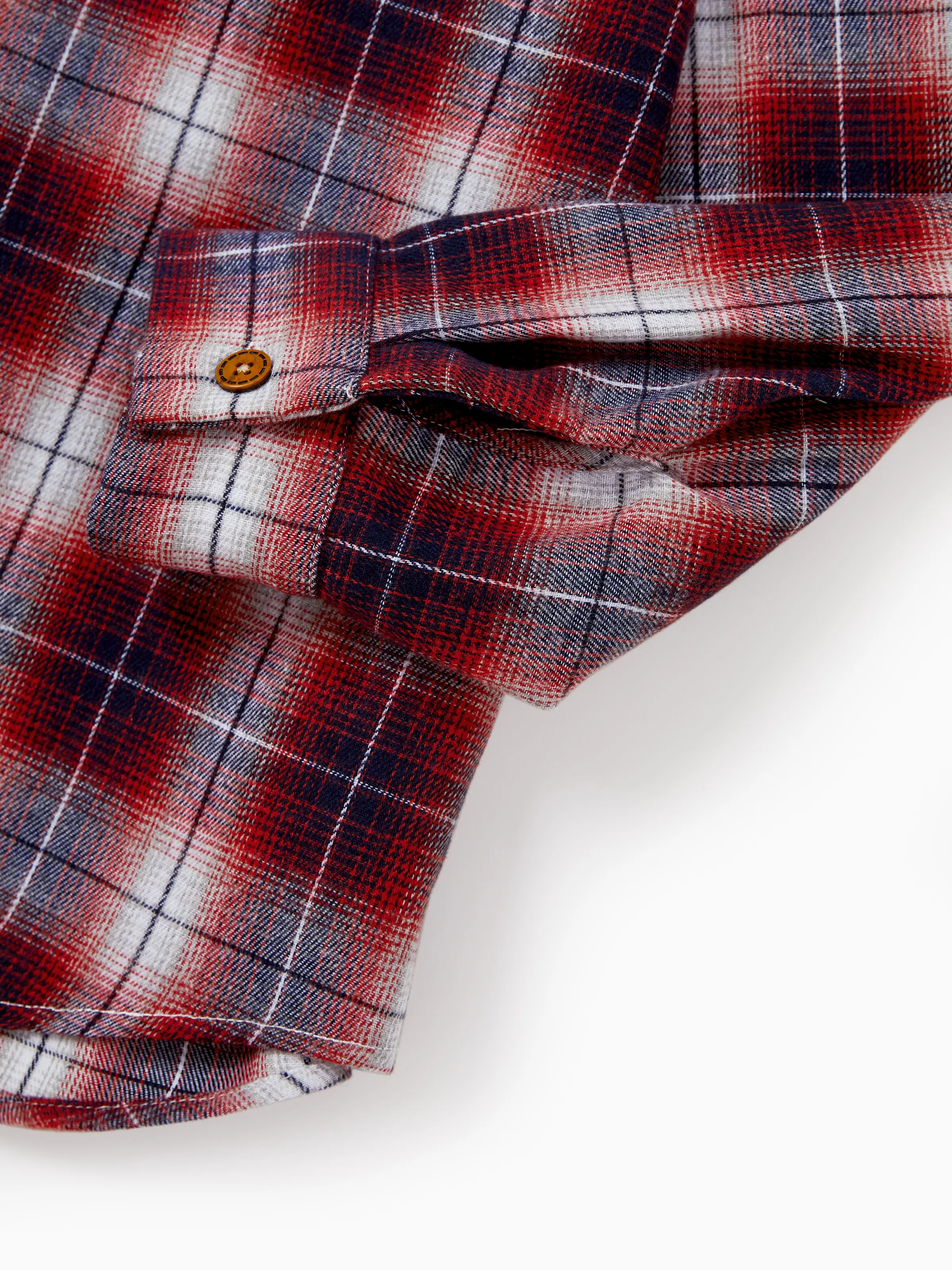 Christmas Plaid Matching Family Outfits Dad/Son Long-sleeve Shirts or Mom/Daughter Dresses Red - Image 20