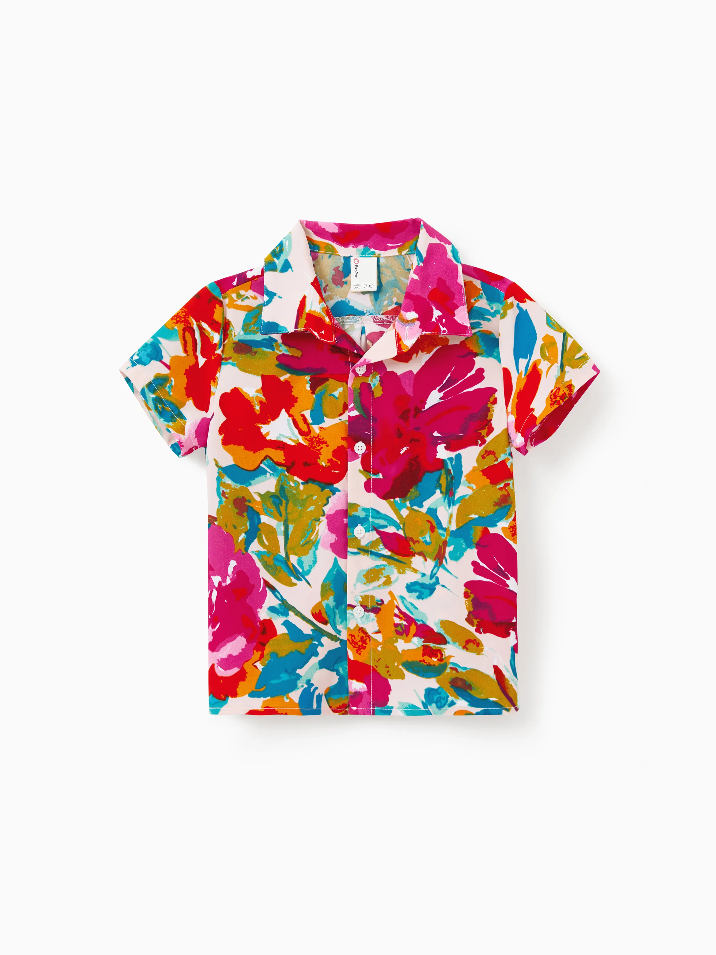 Daddy & Son Colorful Outfits Shirt Sets Summer Vacation Clothe for Beach, Photoshoots, Travel Hot Pink - Image 13