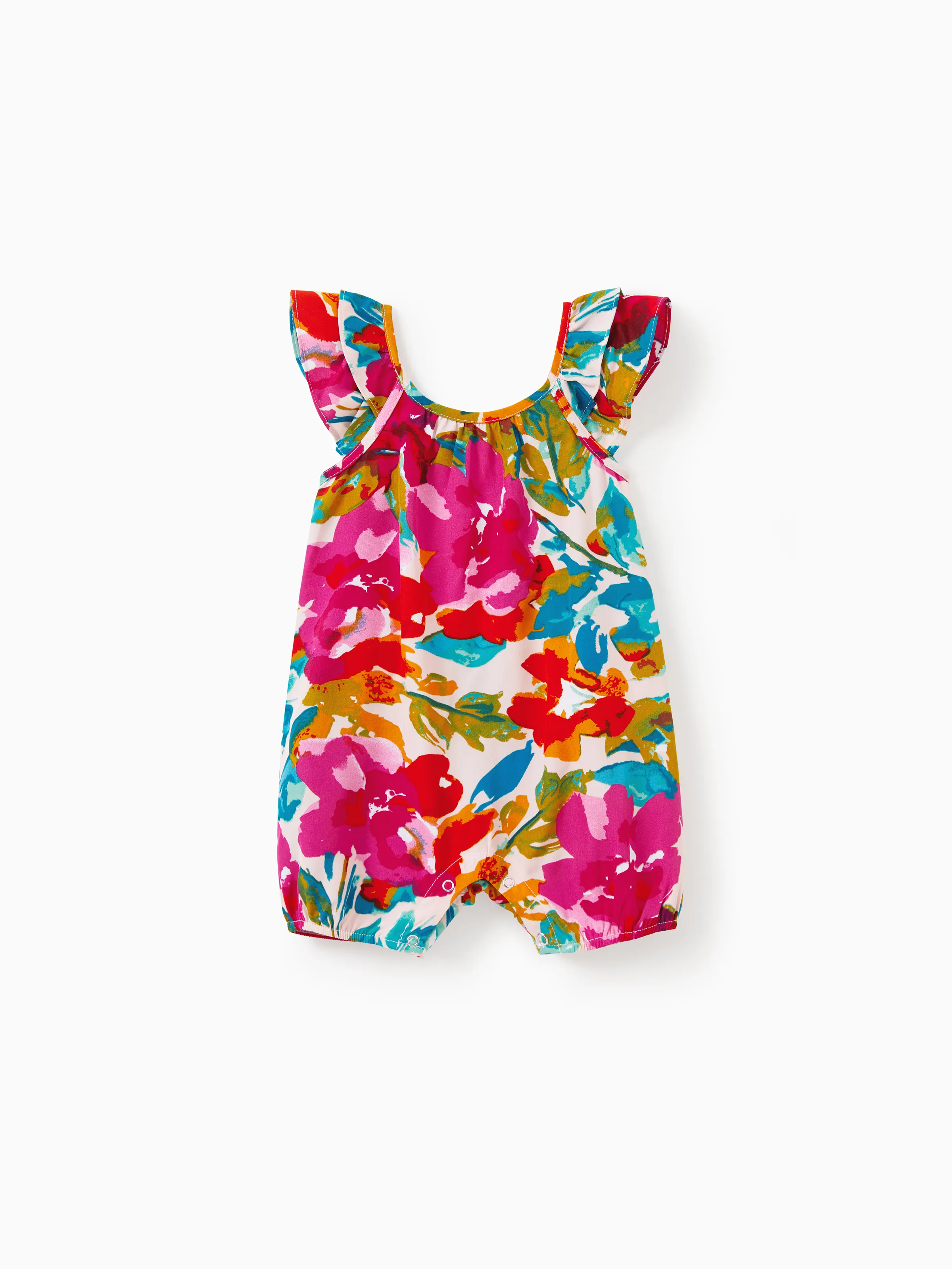 Colorful Mommy & me Outfits Sleeveless Strap Top and Skirt Co-ord Set & Shirt Sets Summer Vacation Clothe for Beach, Photoshoots, Travel Hot Pink - Image 18