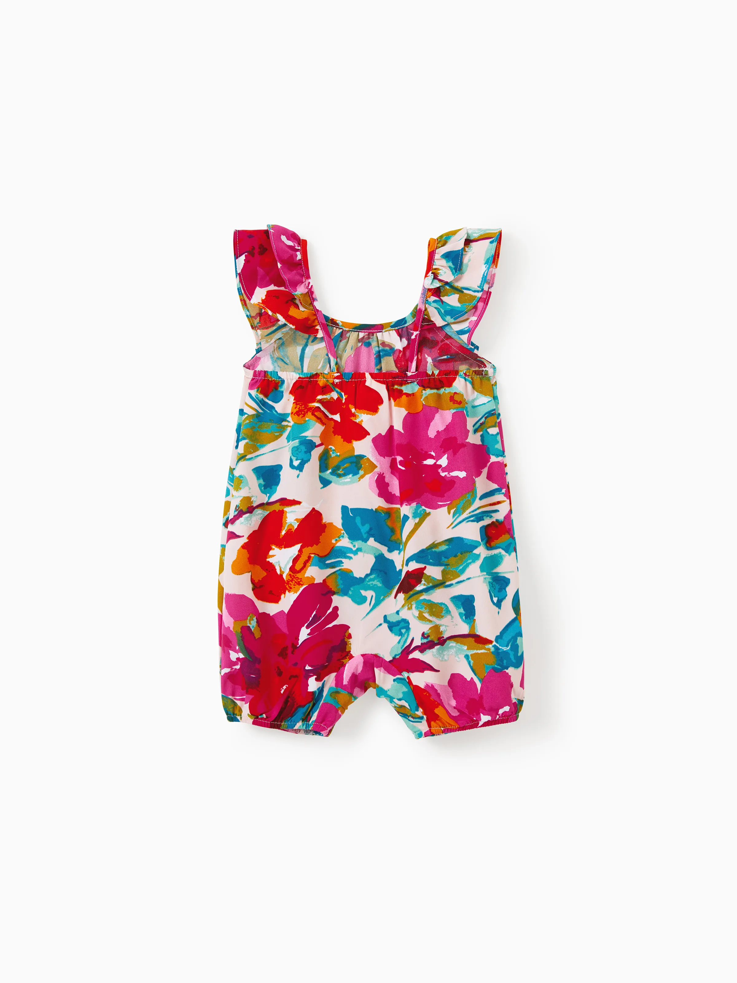 Colorful Mommy & me Outfits Sleeveless Strap Top and Skirt Co-ord Set & Shirt Sets Summer Vacation Clothe for Beach, Photoshoots, Travel Hot Pink - Image 19