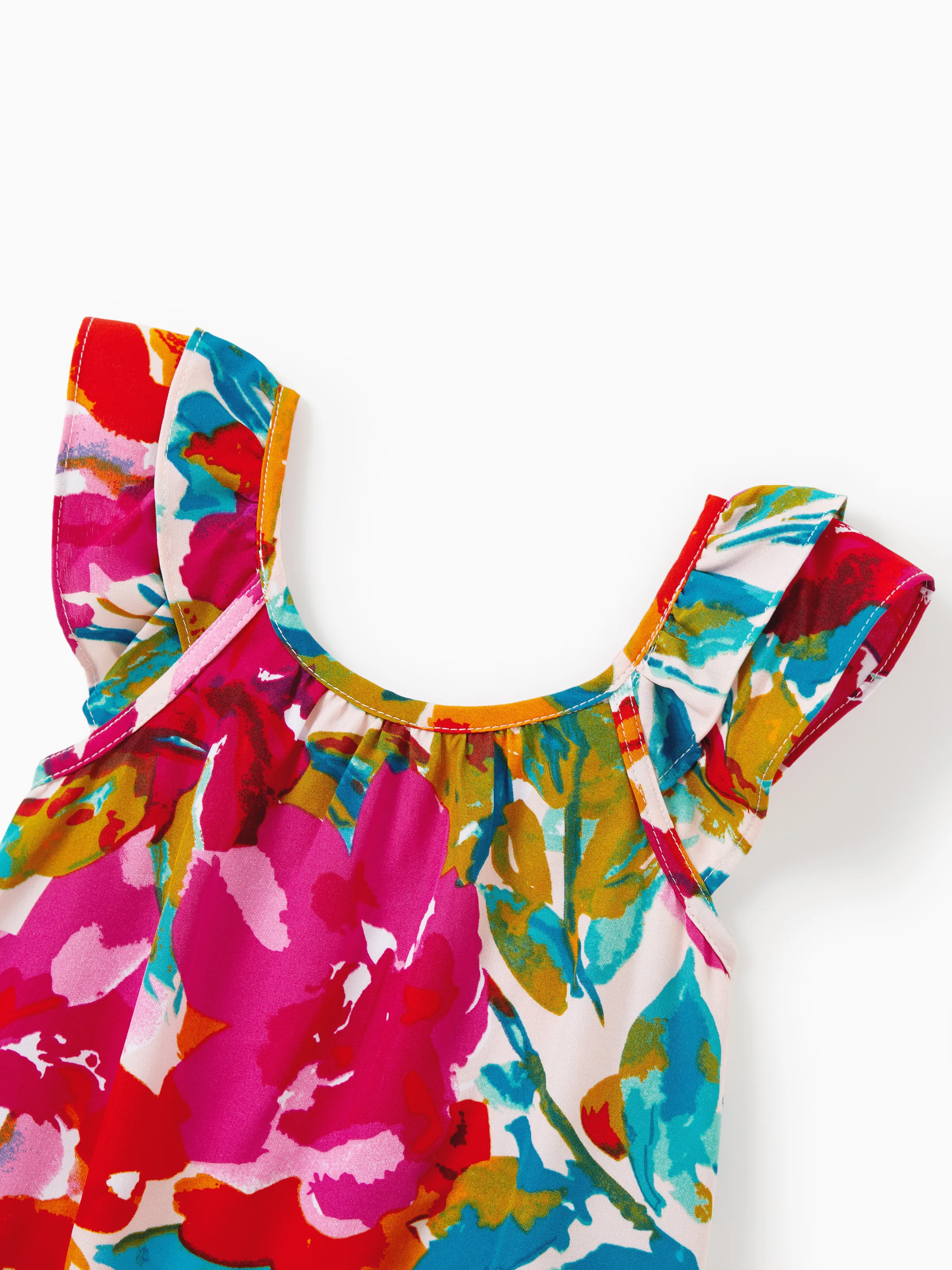 Colorful Mommy & me Outfits Sleeveless Strap Top and Skirt Co-ord Set & Shirt Sets Summer Vacation Clothe for Beach, Photoshoots, Travel Hot Pink - Image 21