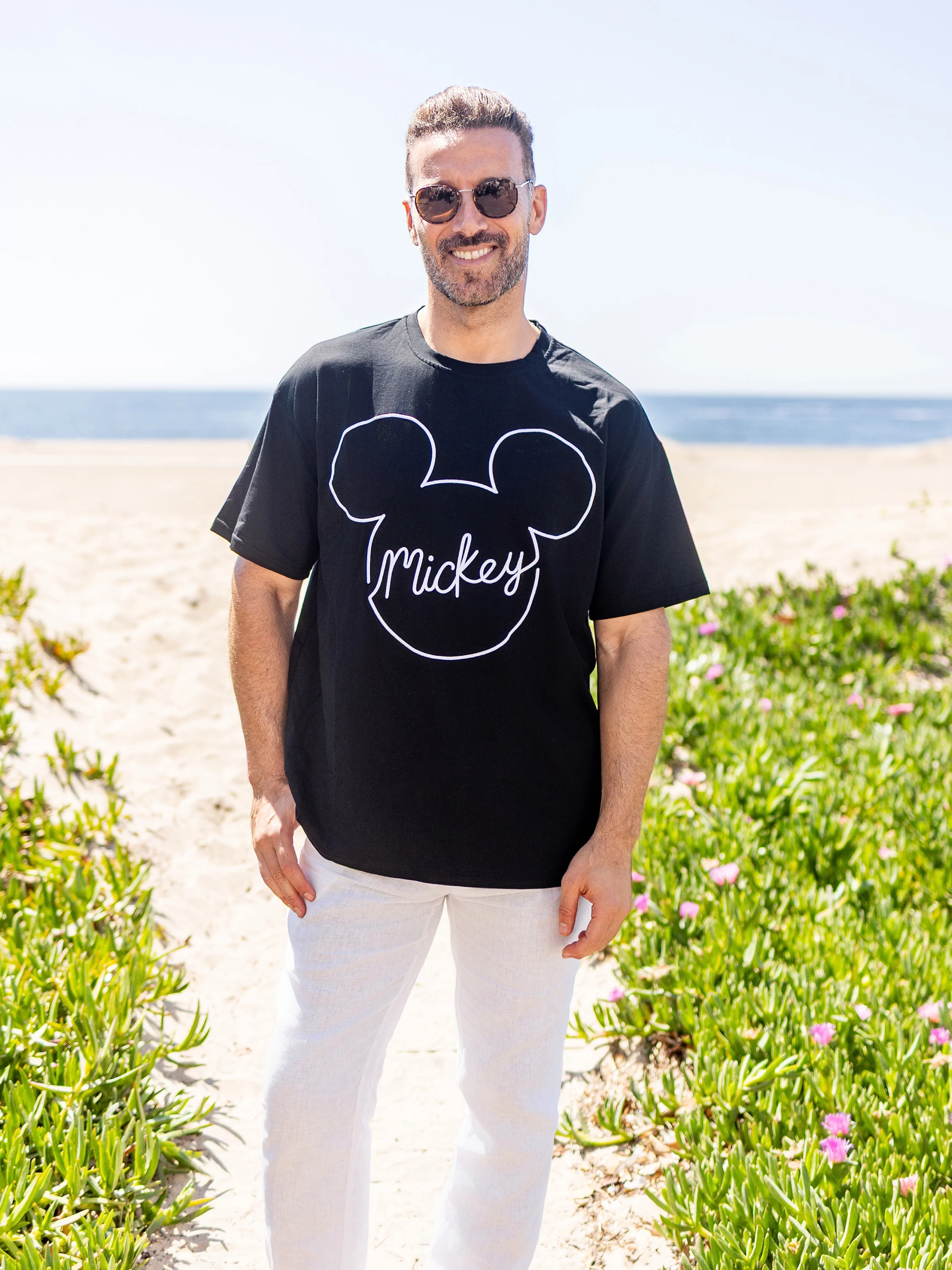 Disney Mickey and Friends Daddy and Me Family matching 1pc Mickey Mouse Allover Print Sporty Dress/Cotton Top /RomperExpression Casual Suits Family Set 3pcs Cotton Unisex Black - Image 4