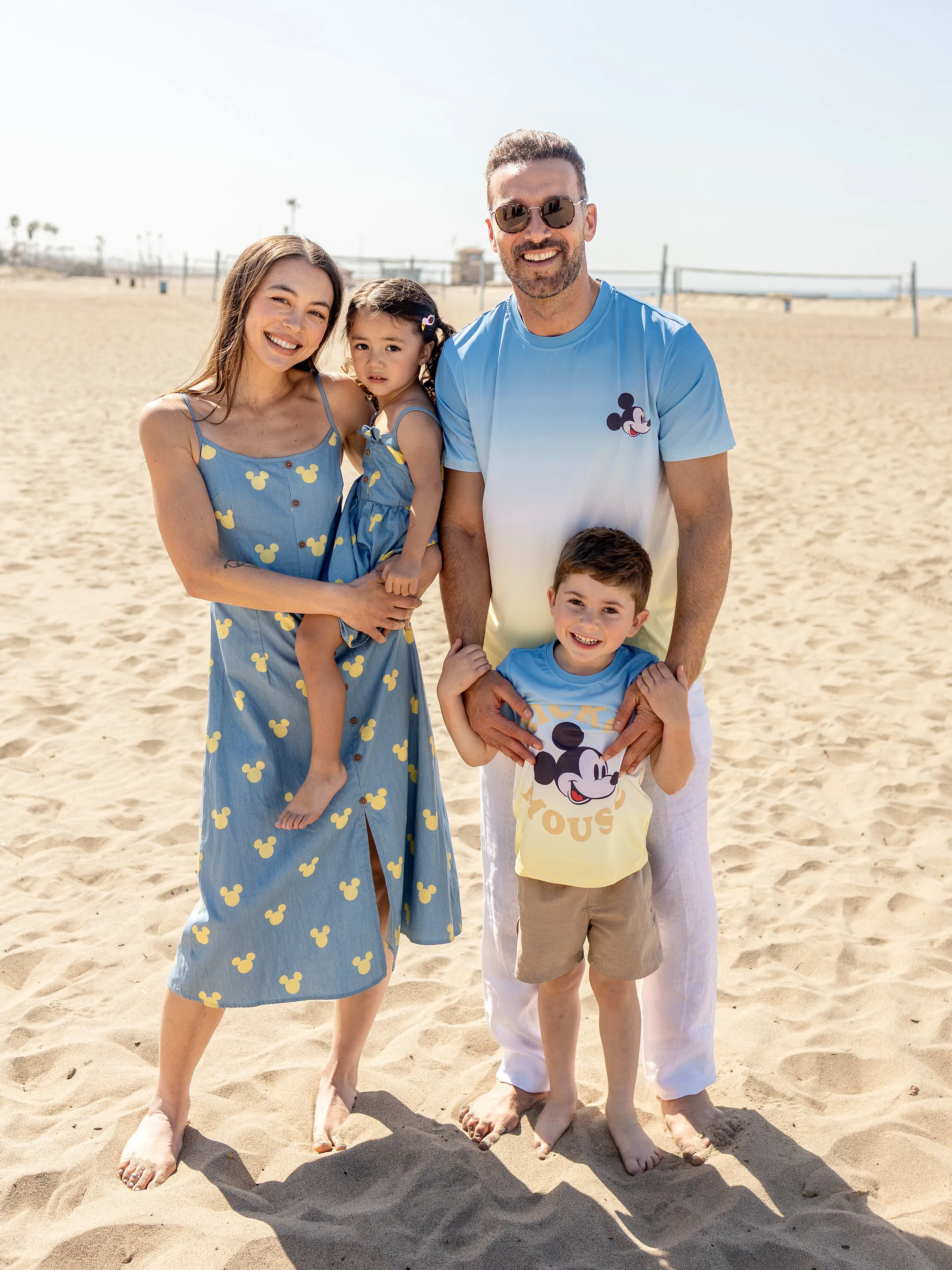 Disney Mickey and Friends Daddy and Me Family matching Mickey Mouse Allover Print Denim Dresse/Jumpsuit/T-shirt Blue - Image 2
