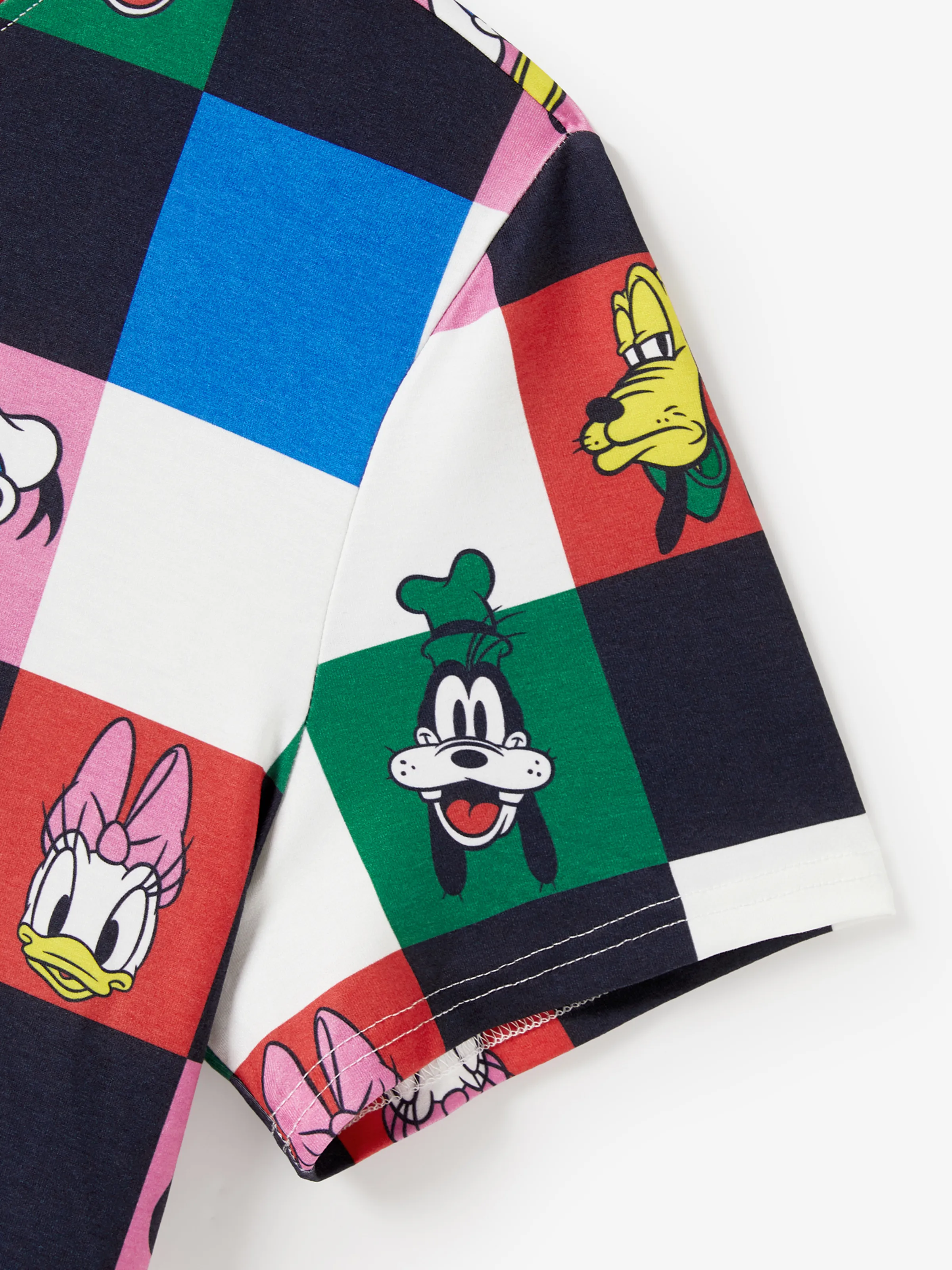 Disney Mickey and Friends Daddy and Me Family Matching Naia™ Colorful Checkered Pattern Top/Sleeveless Dress/Onesie Multi-color - Image 5