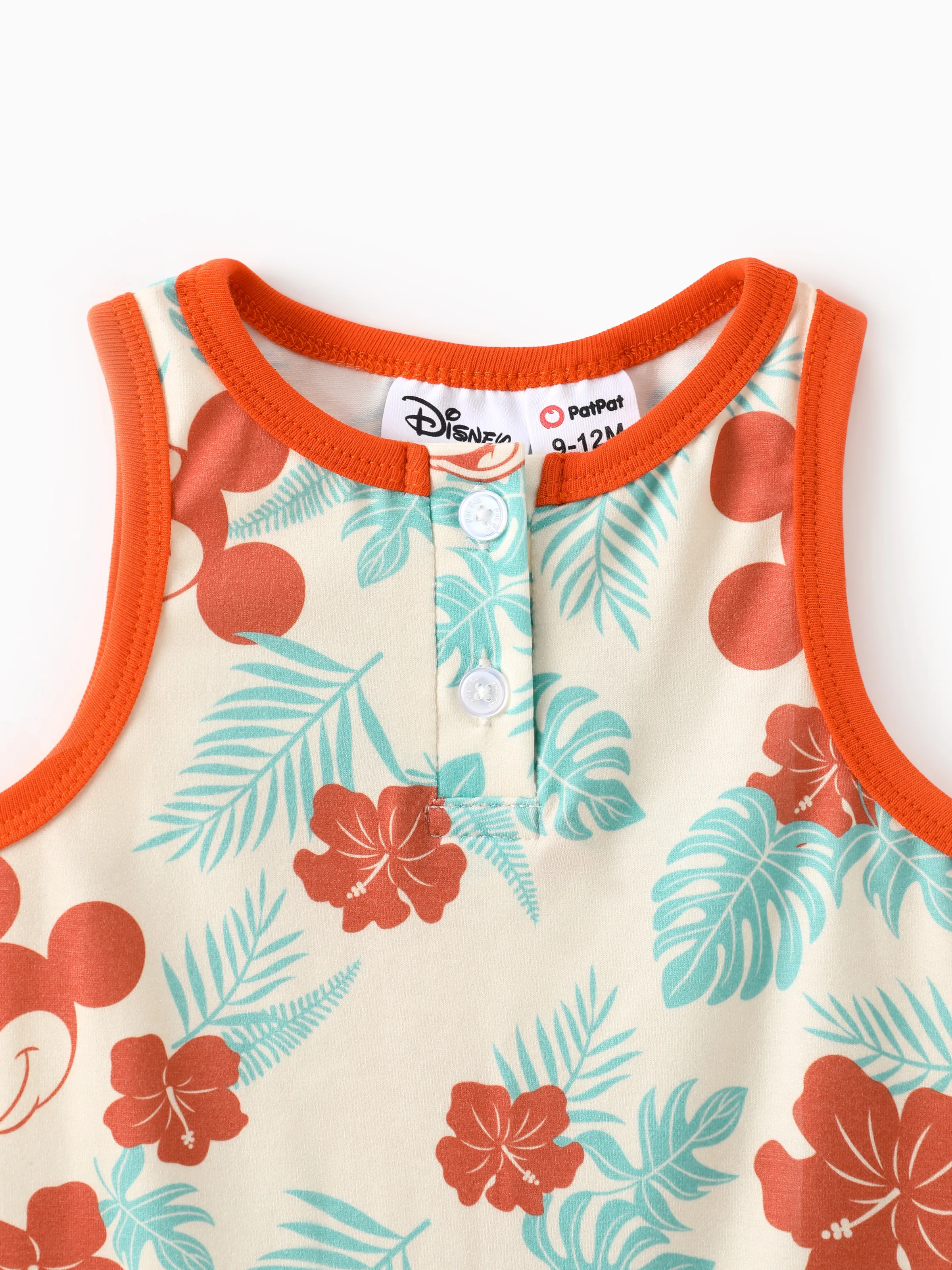 Disney Mickey and Friends Daddy and Me Family Matching Naia™ Floral Allover Print Shirt/Sleeveless Hollow-out Dress/Romper Multi-color - Image 15