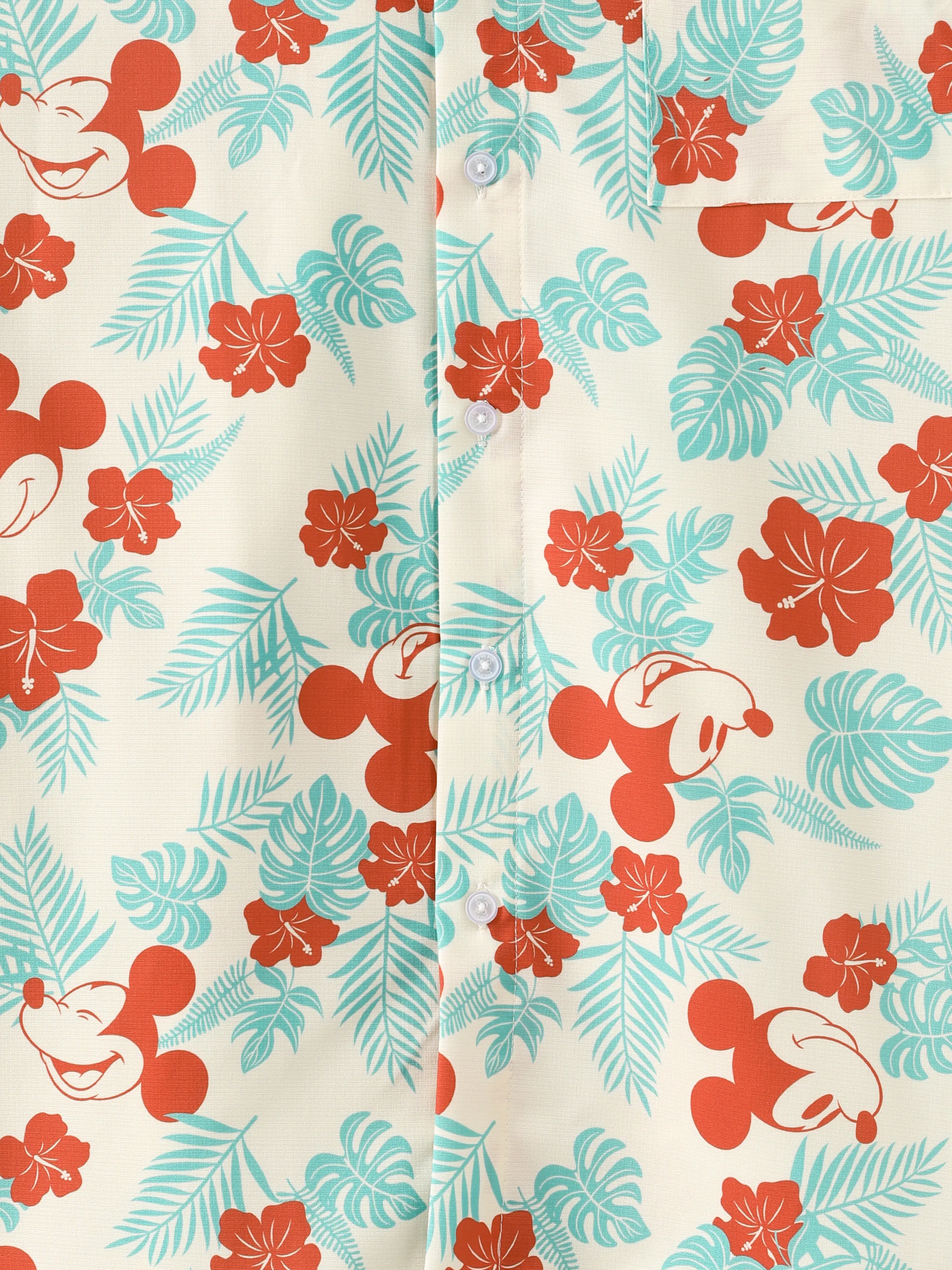 Disney Mickey and Friends Daddy and Me Family Matching Naia™ Floral Allover Print Shirt/Sleeveless Hollow-out Dress/Romper Multi-color - Image 7