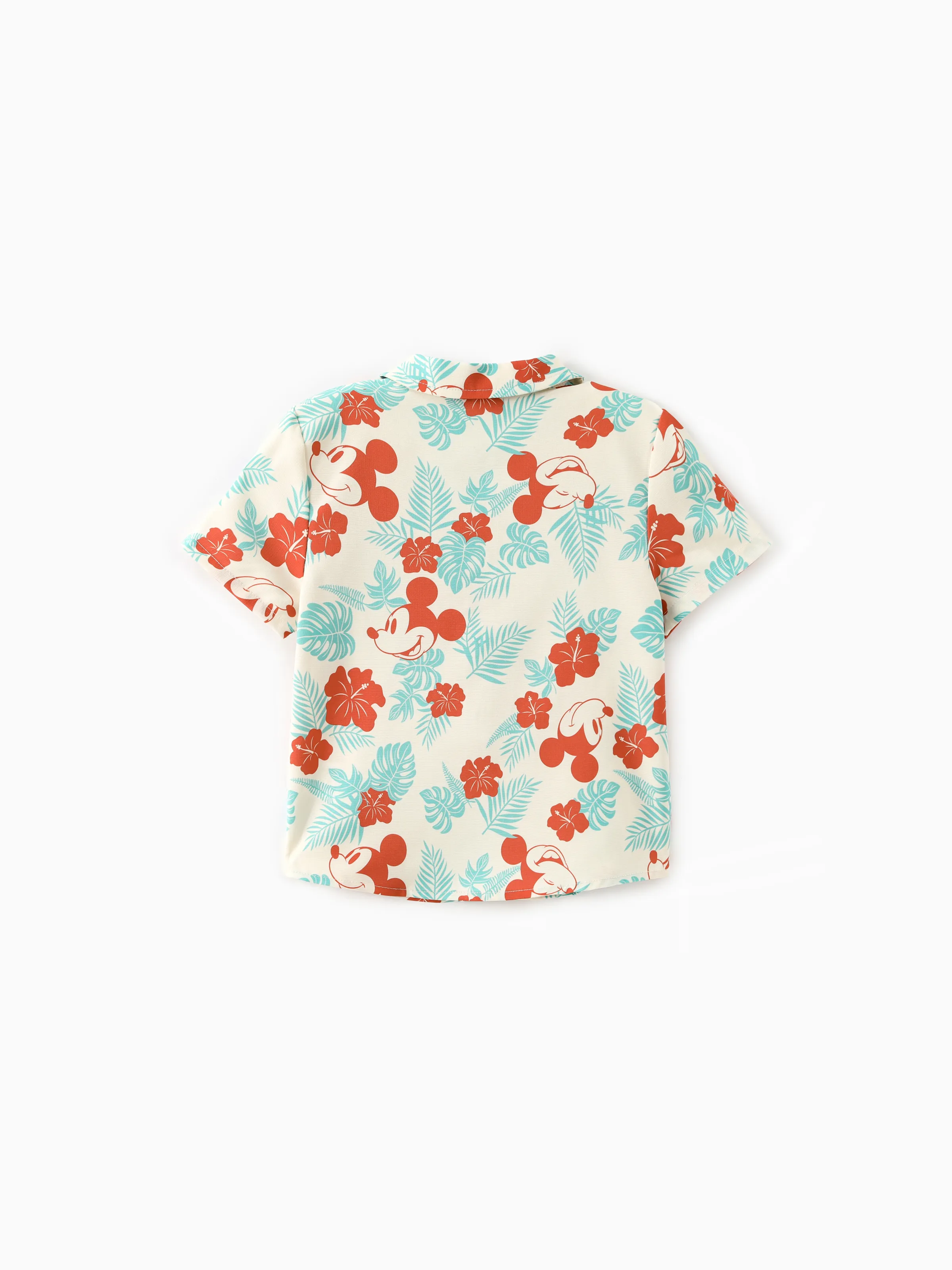 Disney Mickey and Friends Daddy and Me Family Matching Naia™ Floral Allover Print Shirt/Sleeveless Hollow-out Dress/Romper Multi-color - Image 9