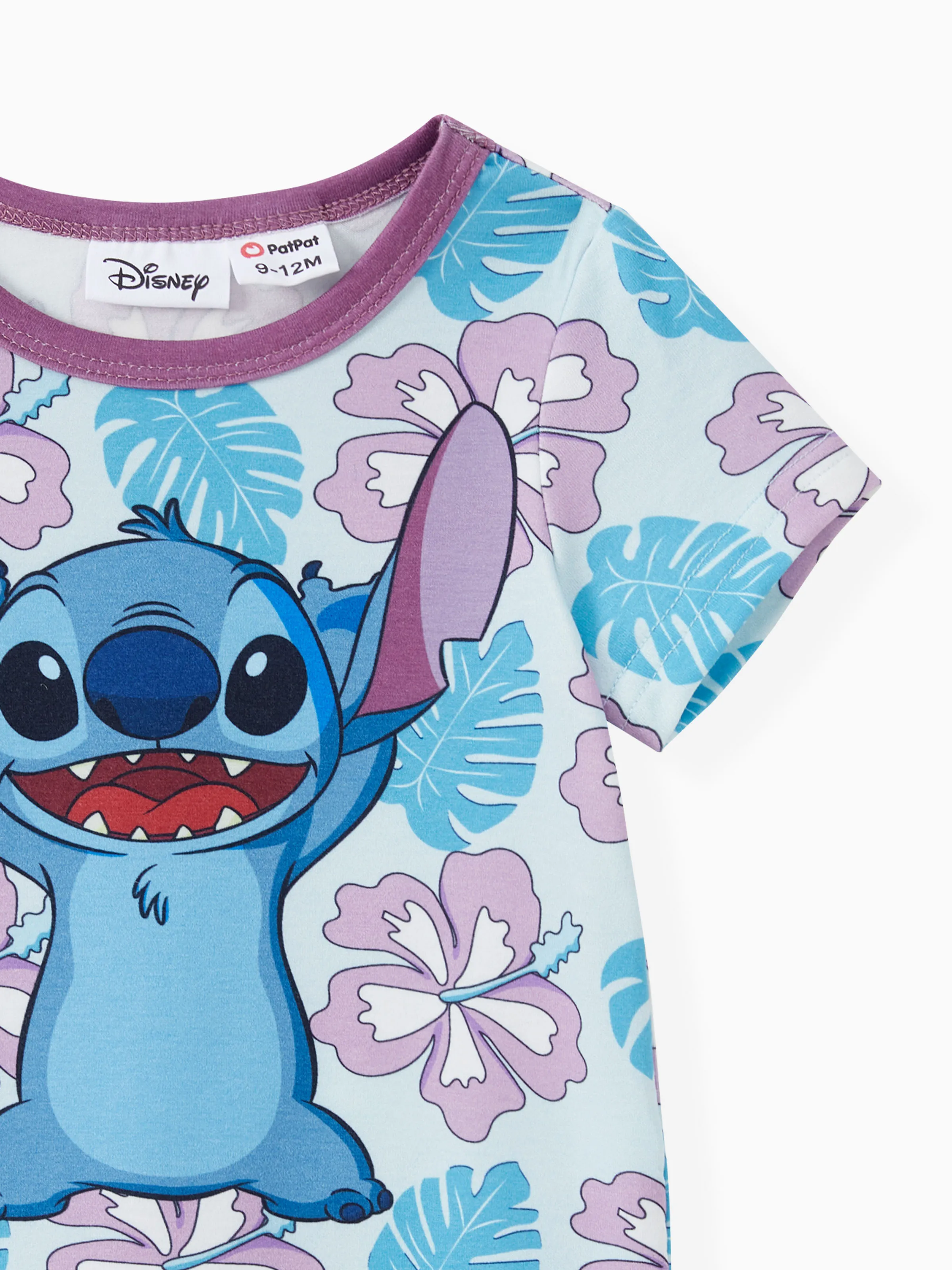 Disney Stitch Daddy and Me Family Matching Naia™ Stitch and Hawaii Style Floral Print Sleeveless Dress/Onesie／Shirt Multi-color - Image 14