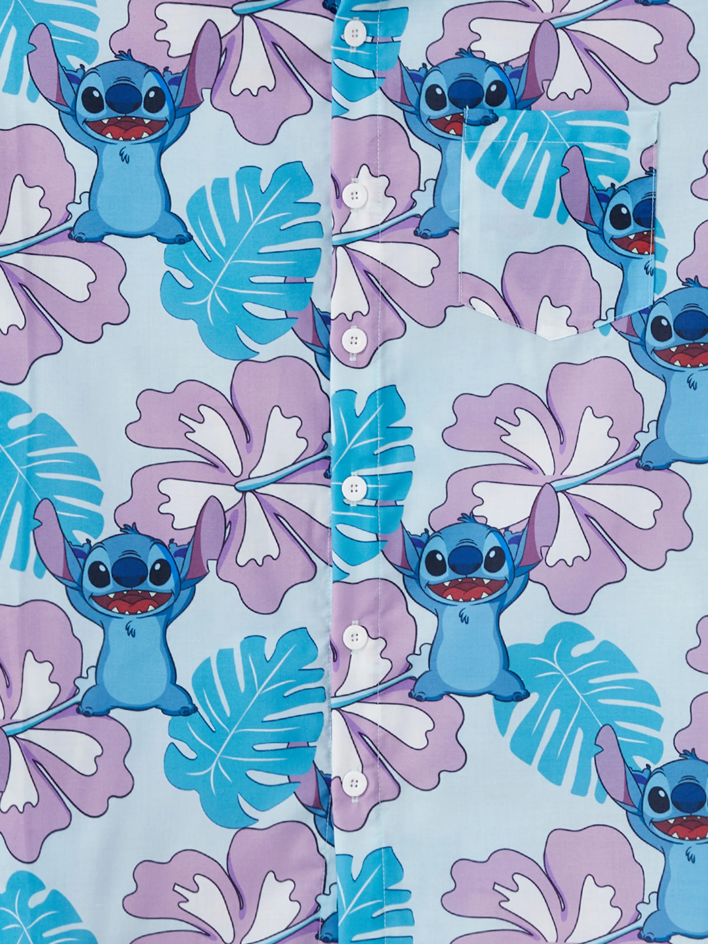 Disney Stitch Daddy and Me Family Matching Naia™ Stitch and Hawaii Style Floral Print Sleeveless Dress/Onesie／Shirt Multi-color - Image 6