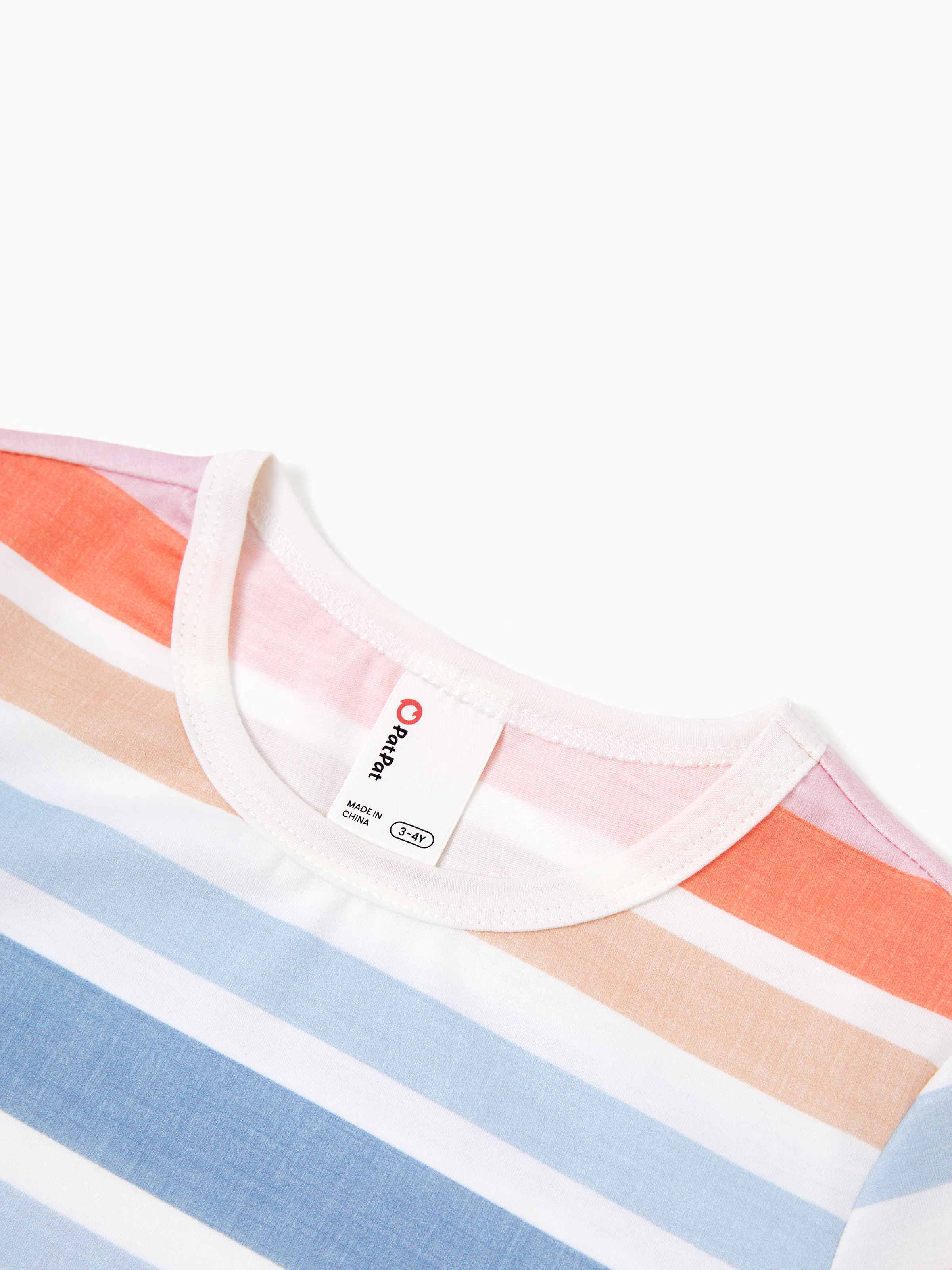 Daddy and Me Family Matching Blue Short-sleeve Tee or Colorful Stripe Camisole Dress Multi-color - Image 13