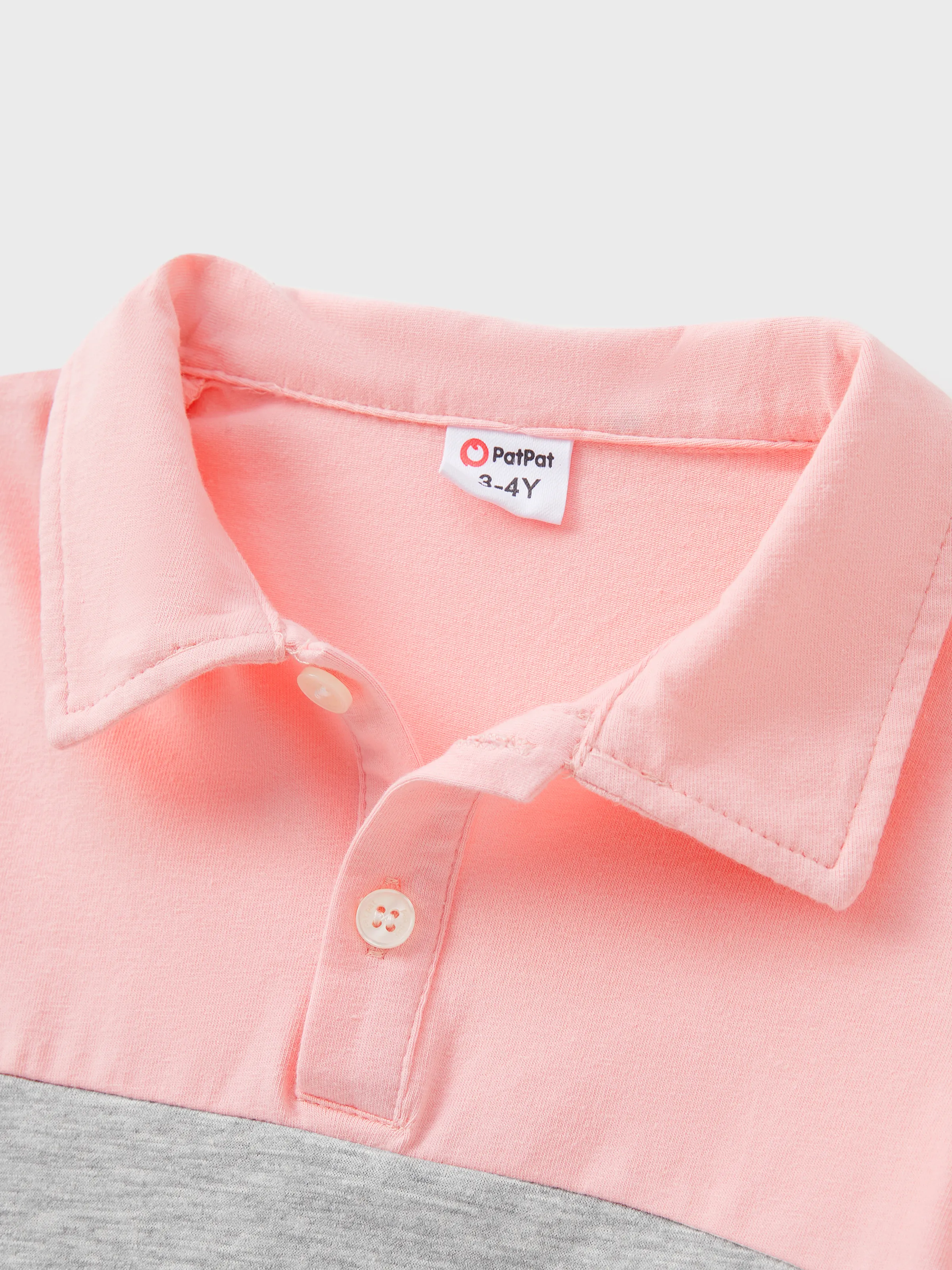 Daddy and Me Family Matching Pink Sleeveless Splicing Floral Print Midi Dresses and Colorblock Short-sleeve Polo Shirts Sets Pink - Image 9