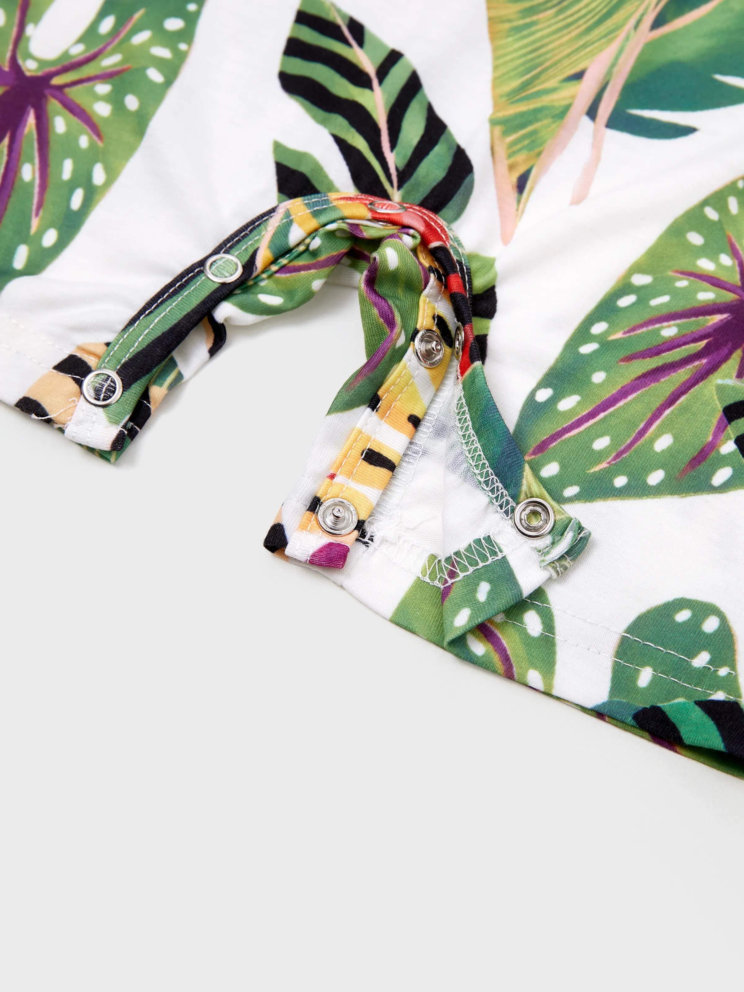 Daddy and Me Family Matching Tropical Floral Print Short-sleeve Top or Camisole Dress Set Multi-color - Image 17