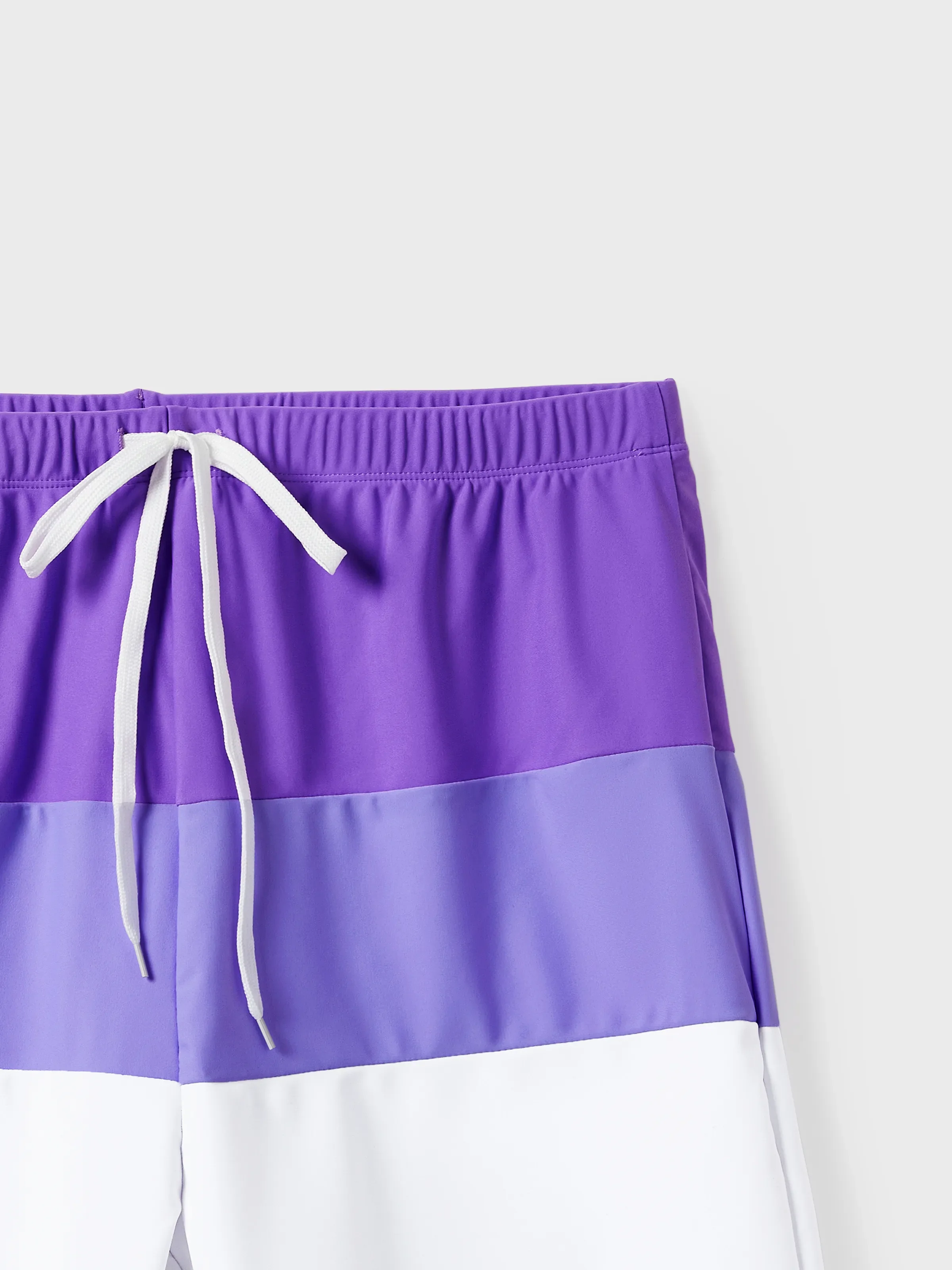 Daddy & Daughter Color-block Swim Trunks or One-shoulder Side Knot One-Piece Swimsuit (Quick-Dry) ColorBlock - Image 6