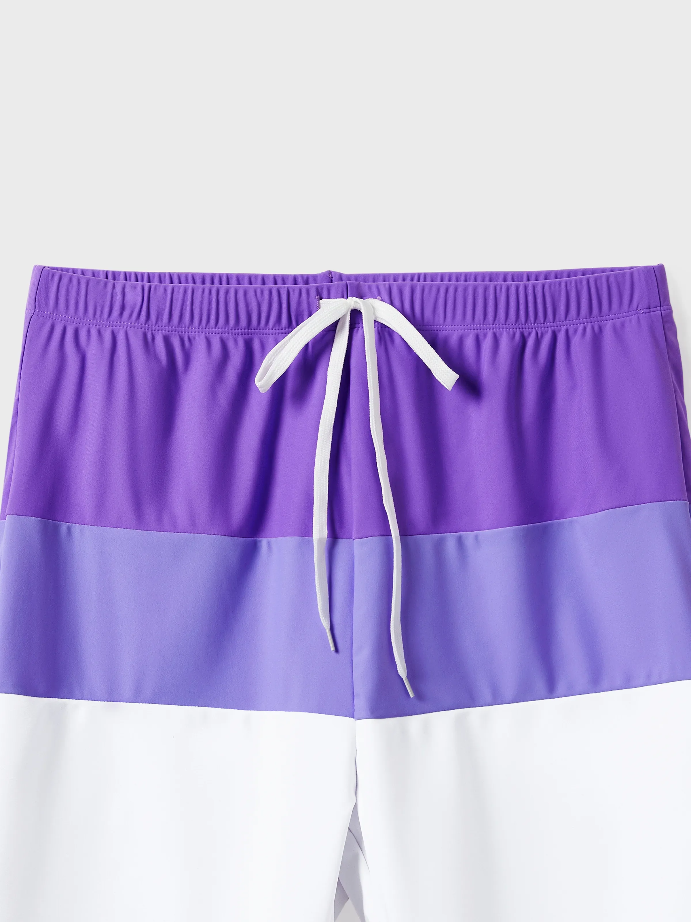 Daddy & Daughter Color-block Swim Trunks or One-shoulder Side Knot One-Piece Swimsuit (Quick-Dry) ColorBlock - Image 7