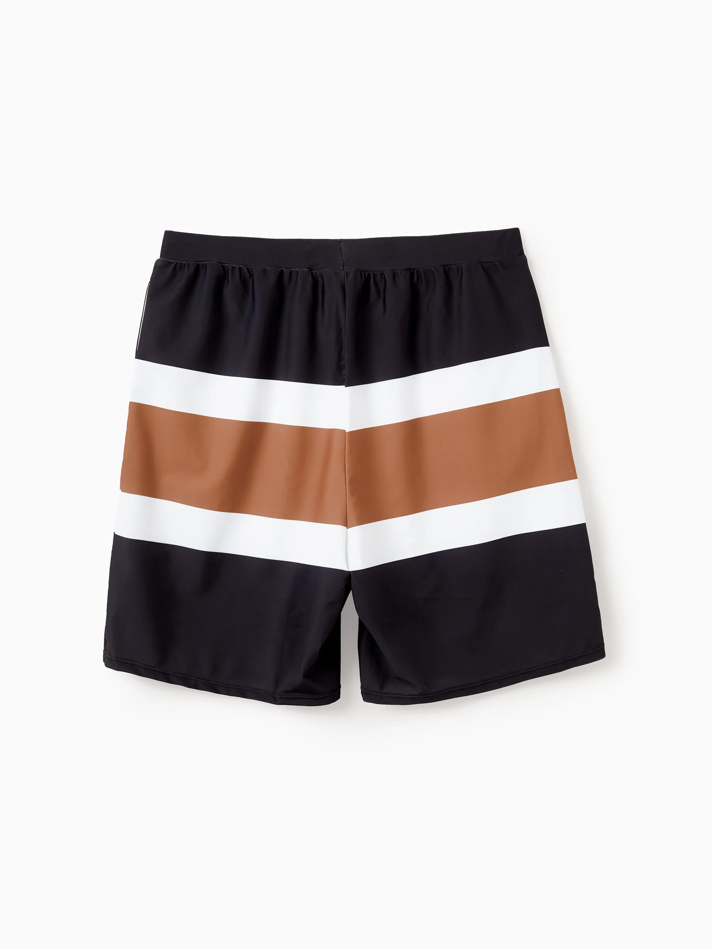 Daddy & Daughter Color Block Swimsuits Striped Bikini & Swim Trunks Set Color block - Image 4