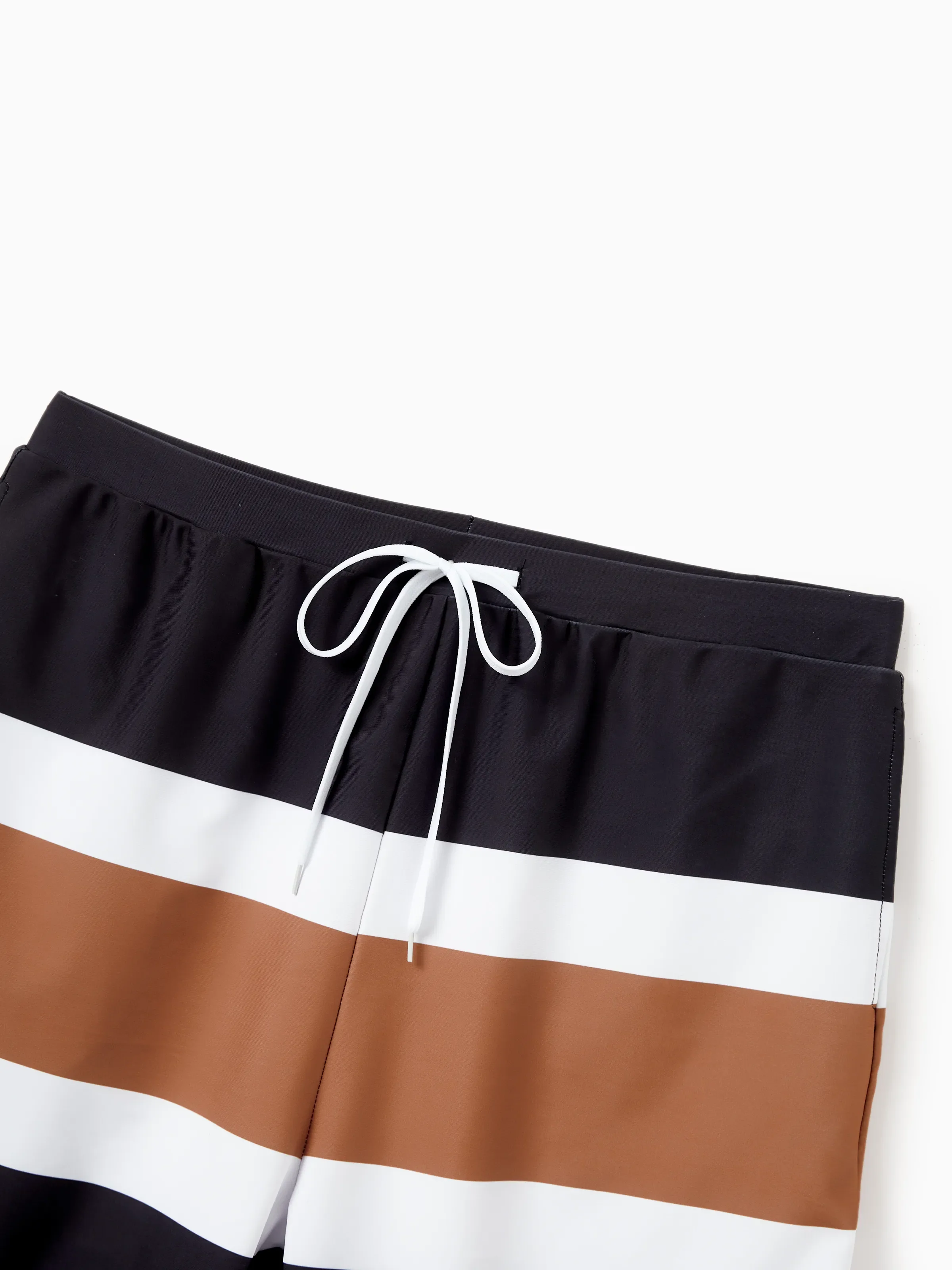 Daddy & Daughter Color Block Swimsuits Striped Bikini & Swim Trunks Set Color block - Image 5