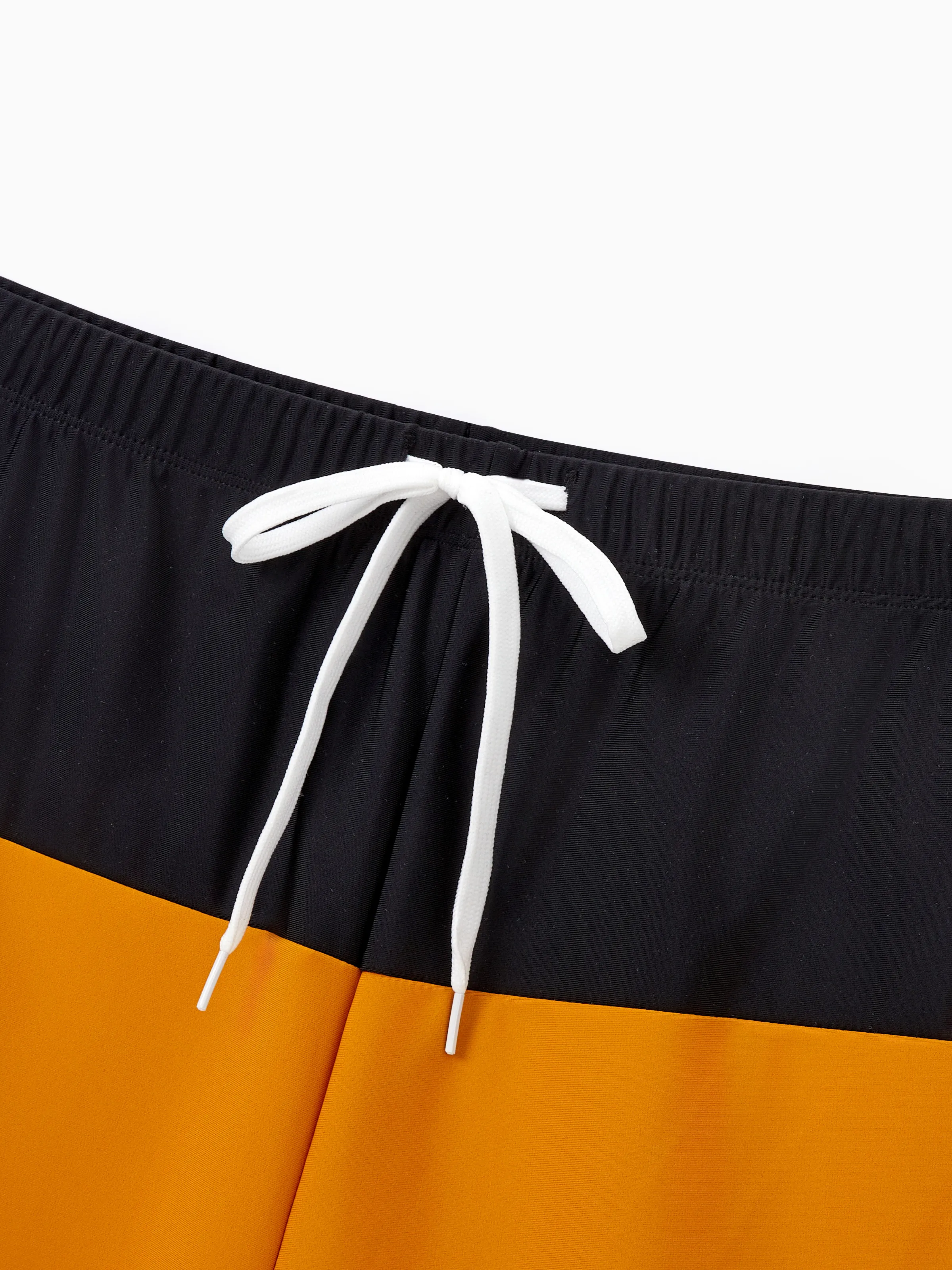 Daddy & Daughter Colorblock Swim Trunks Shorts or Cut Out Waist One-Shoulder One-piece Swimsuit Multi-color - Image 5