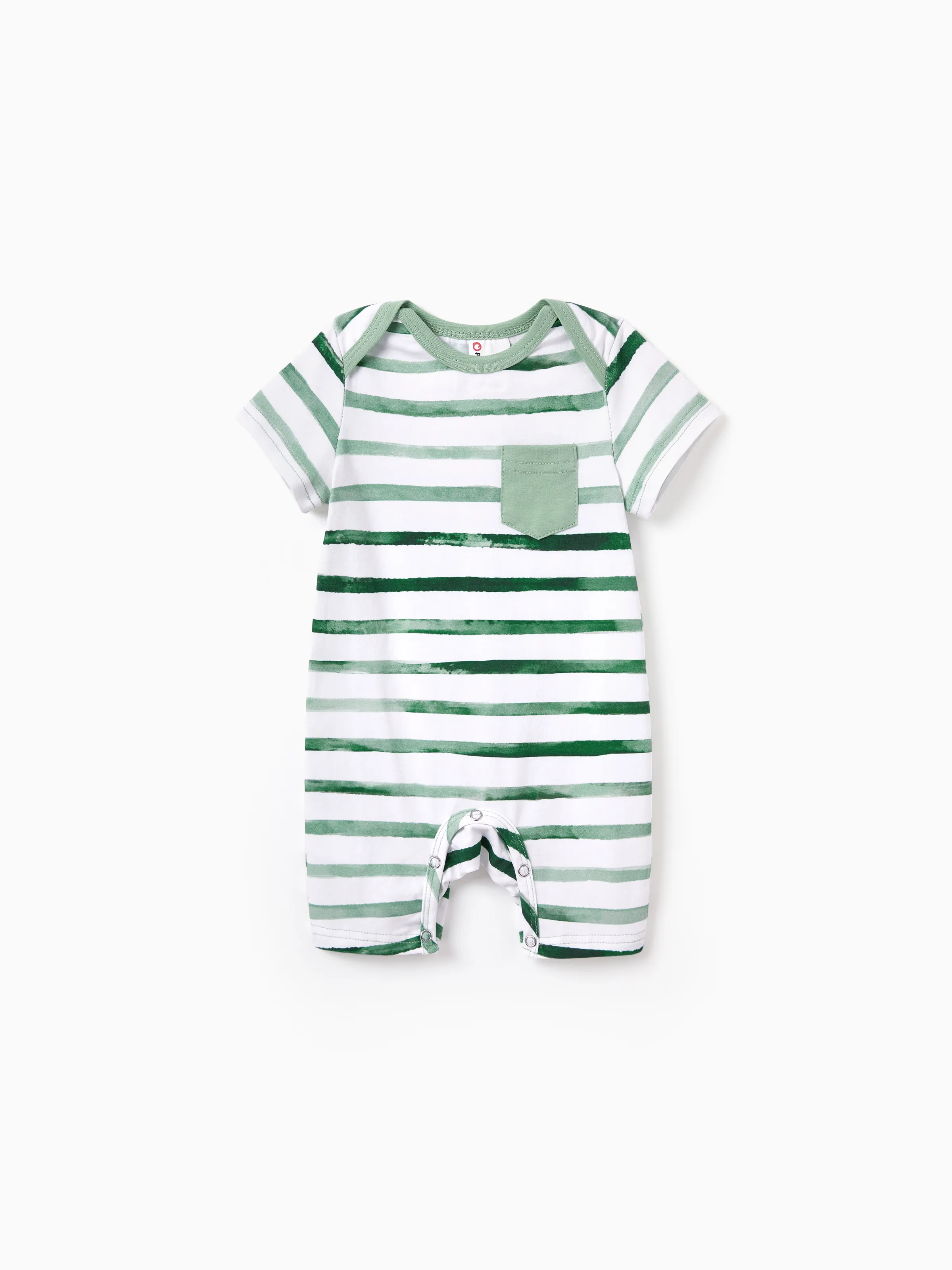 Daddy & Daughter Cotton Outfits Set Green Striped T-Shirt and Dress Set for Dad, Mom, Kids & Baby, Perfect for Summer Family Outings & Photos Green - Image 18