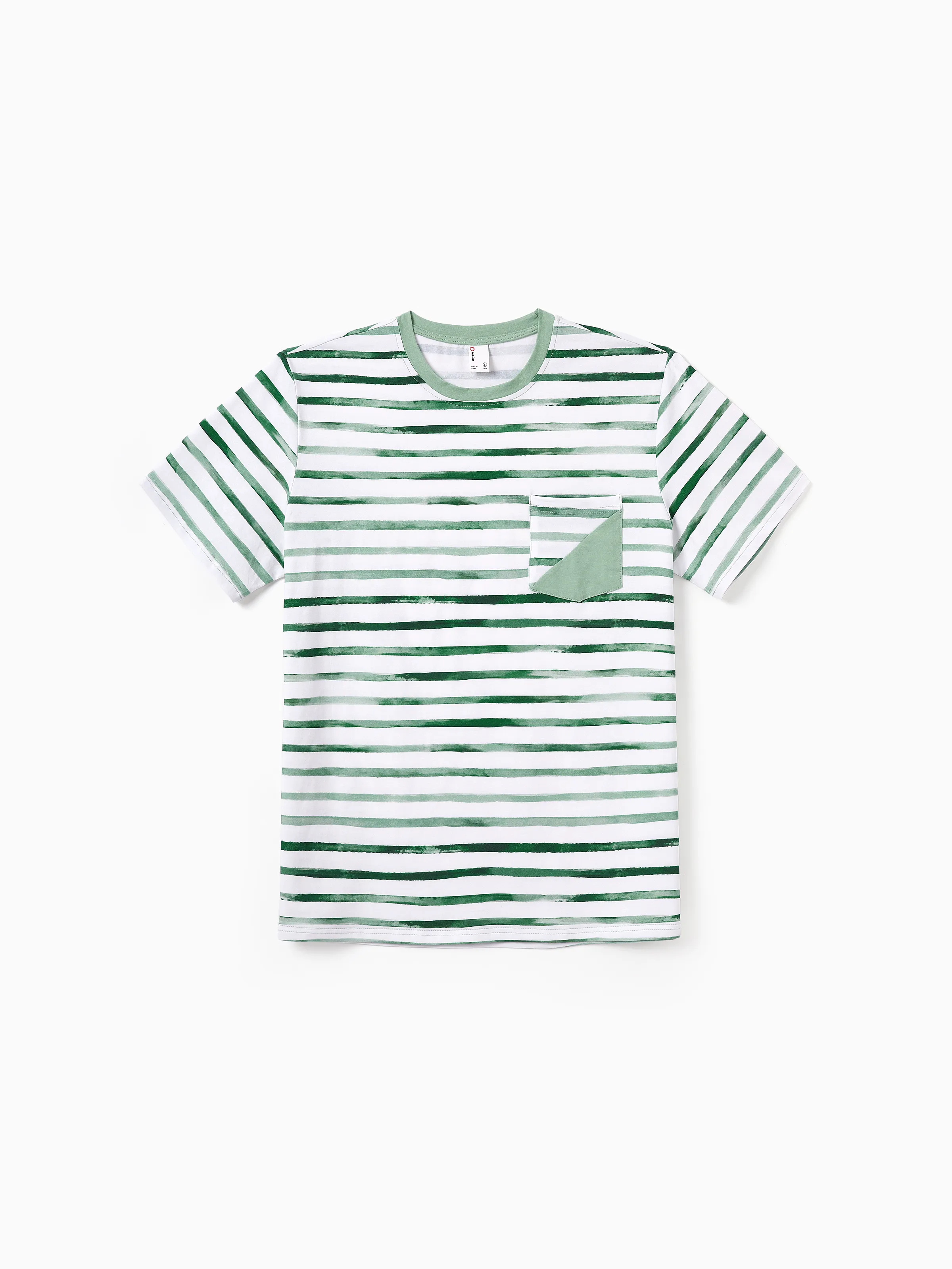Daddy & Daughter Cotton Outfits Set Green Striped T-Shirt and Dress Set for Dad, Mom, Kids & Baby, Perfect for Summer Family Outings & Photos Green - Image 6