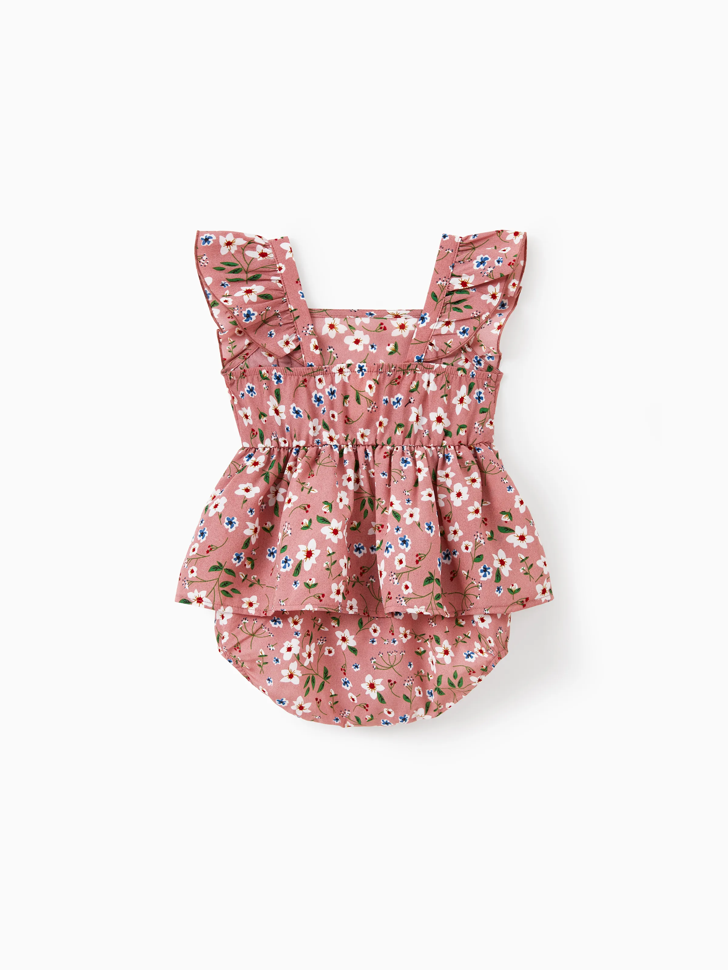 Daddy & Daughter Cotton T-Shirt & Dress Set Daddy / Mini Print Black Tee for Dad and boy, Floral Print splicing Dress for Mom, girl and Baby, Perfect for Summer Family Outings Black - Image 14