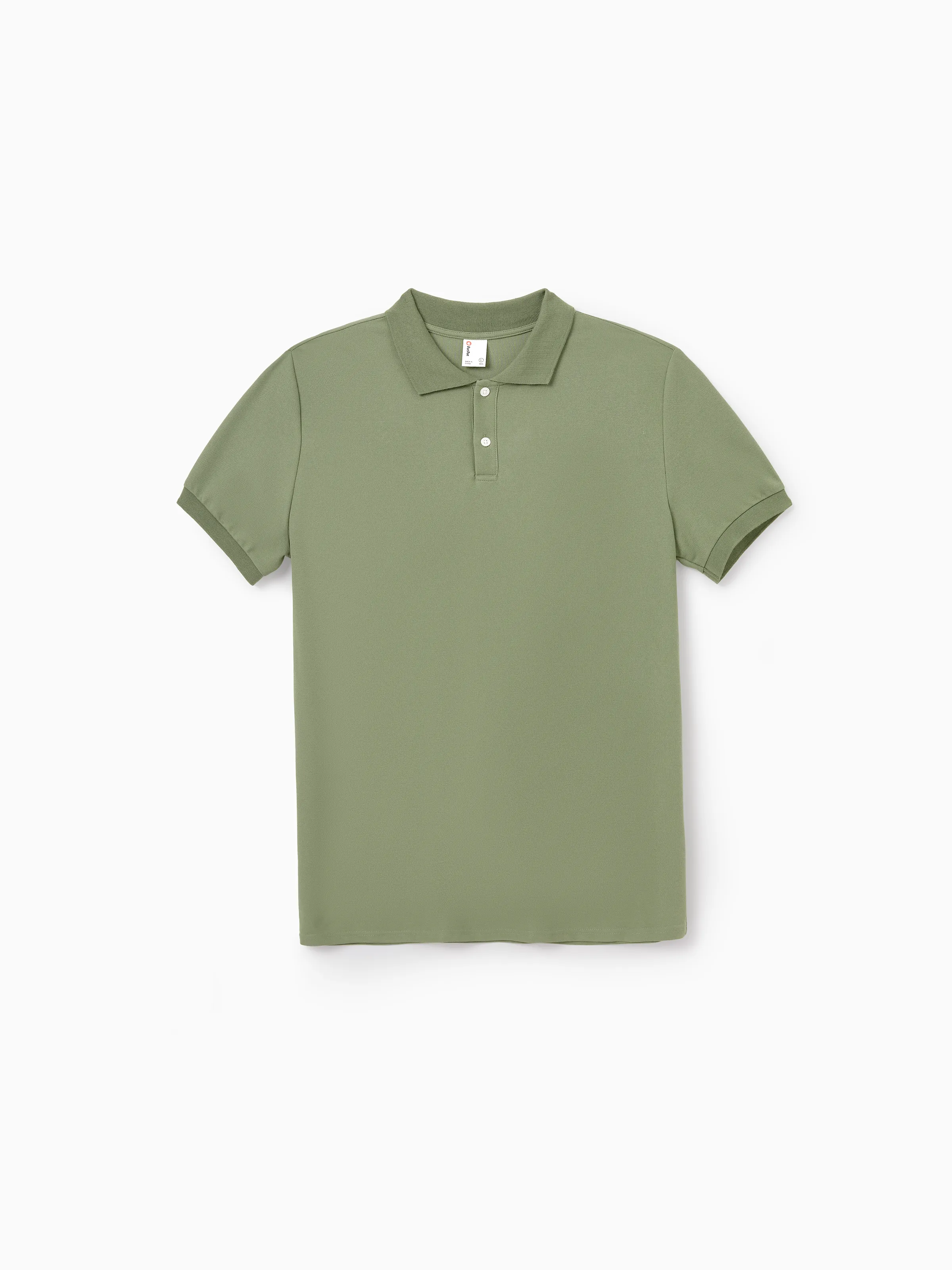 Daddy & Daughter Polo Collar Short-sleeve Shirt or V-neck Strappy Mesh Dress Green - Image 6