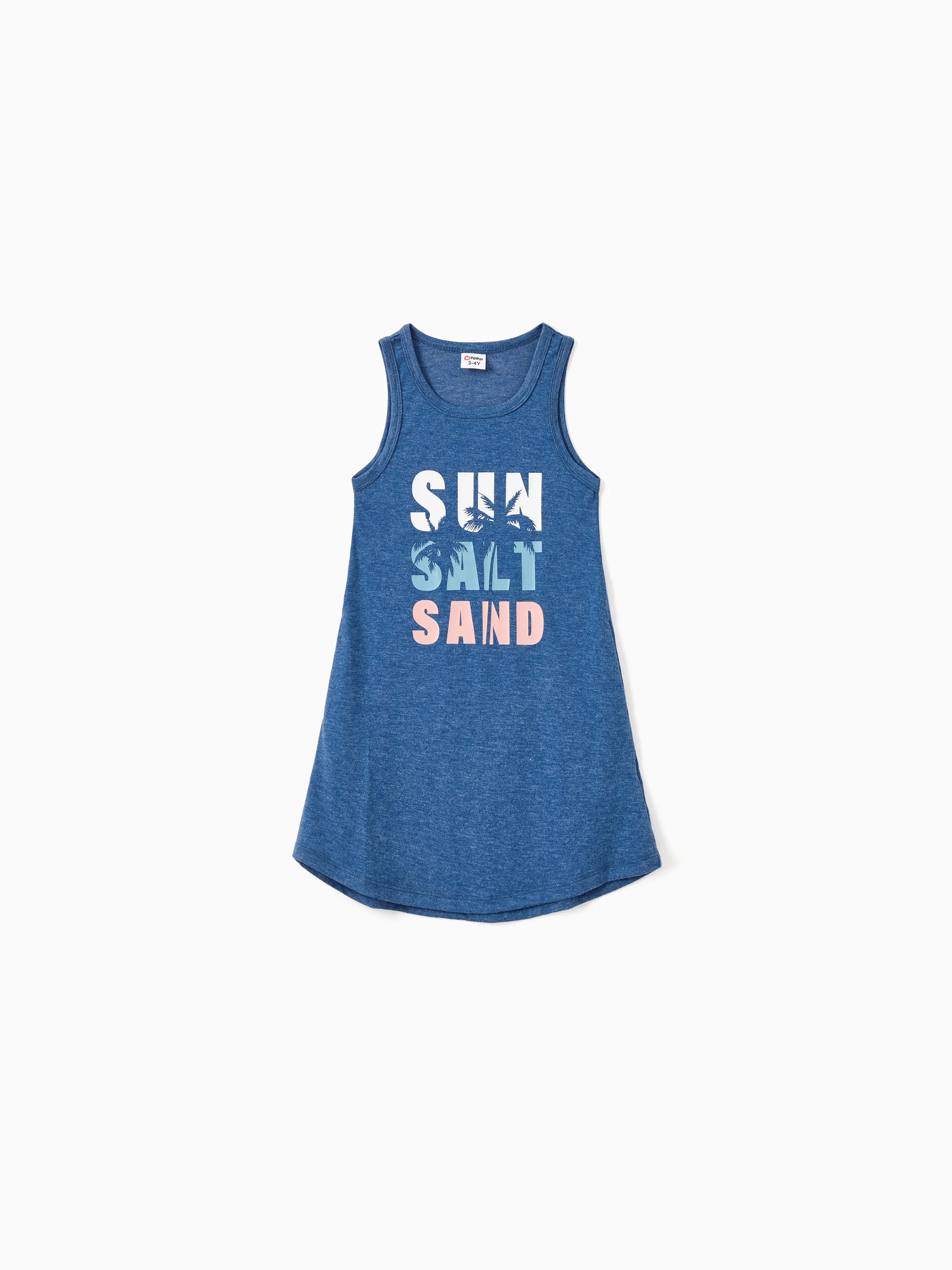 Daddy & Daughter Sets Blue Tank Top or Flowy A-Line Tank Dress with Pockets Blue - Image 10