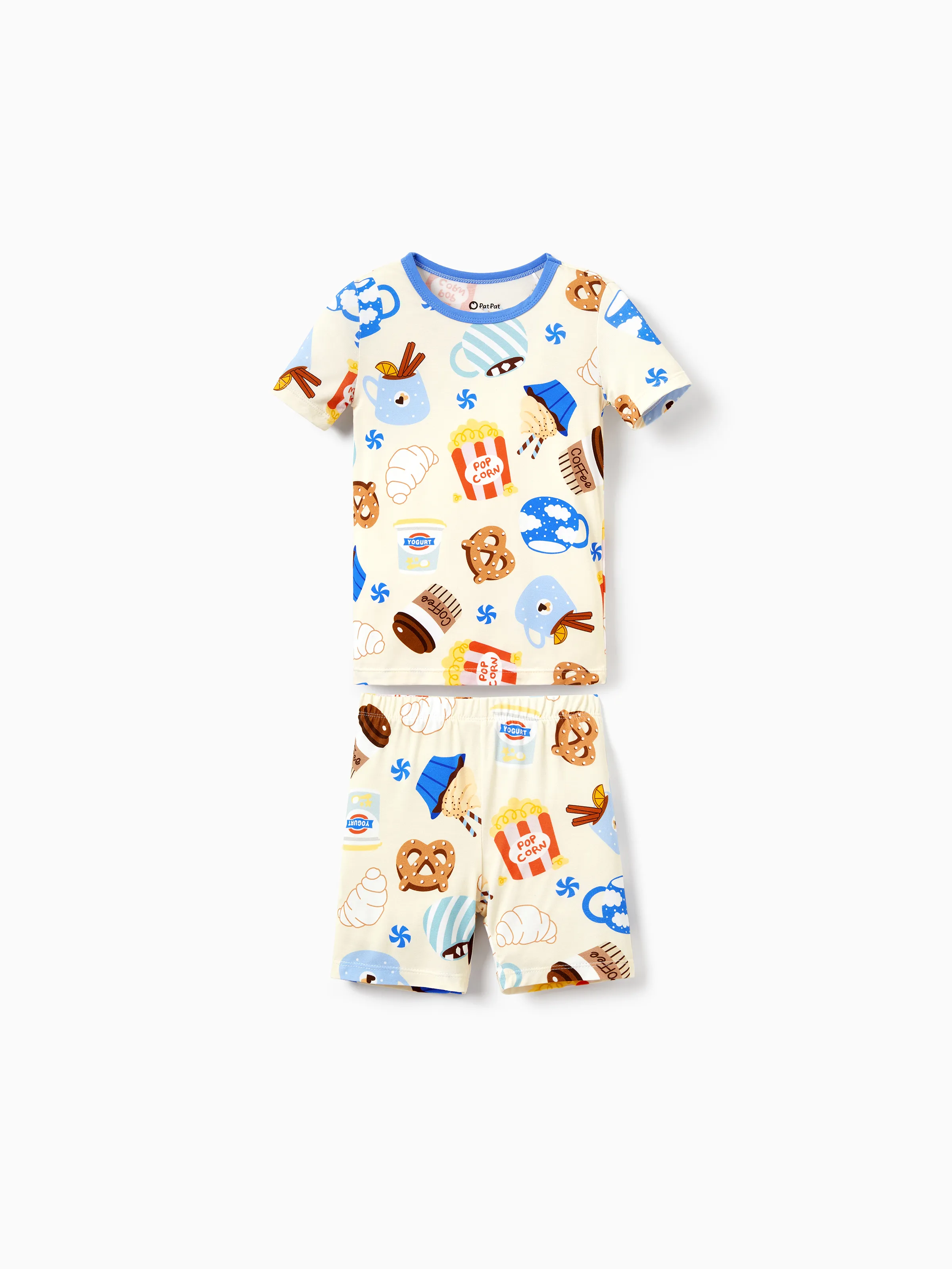 Daddy & Son Bamboo Pajamas Buttery Soft Bamboo Viscose PJs for Men Women Kids Toddler Baby, Cozy Dessert Print Short-sleeve Sleepwear Blue - Image 13
