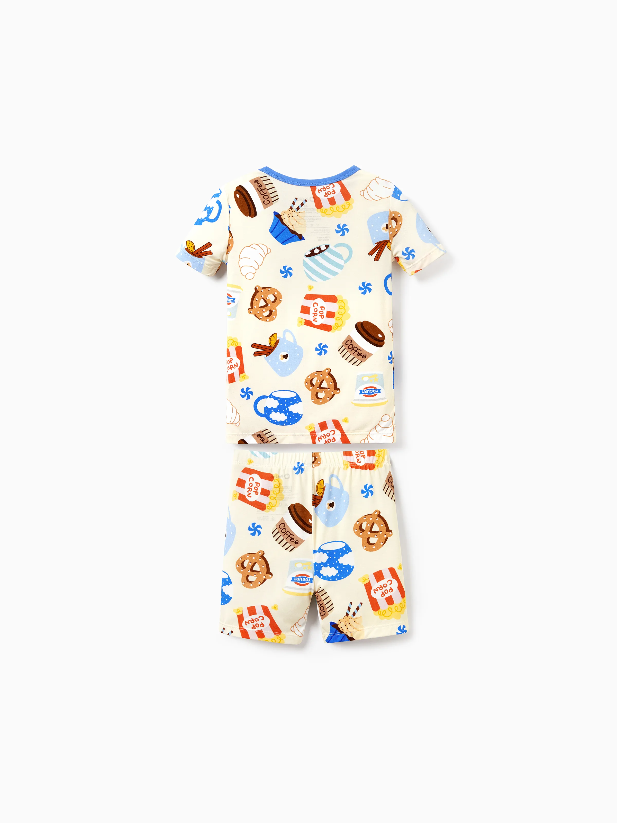 Daddy & Son Bamboo Pajamas Buttery Soft Bamboo Viscose PJs for Men Women Kids Toddler Baby, Cozy Dessert Print Short-sleeve Sleepwear Blue - Image 14